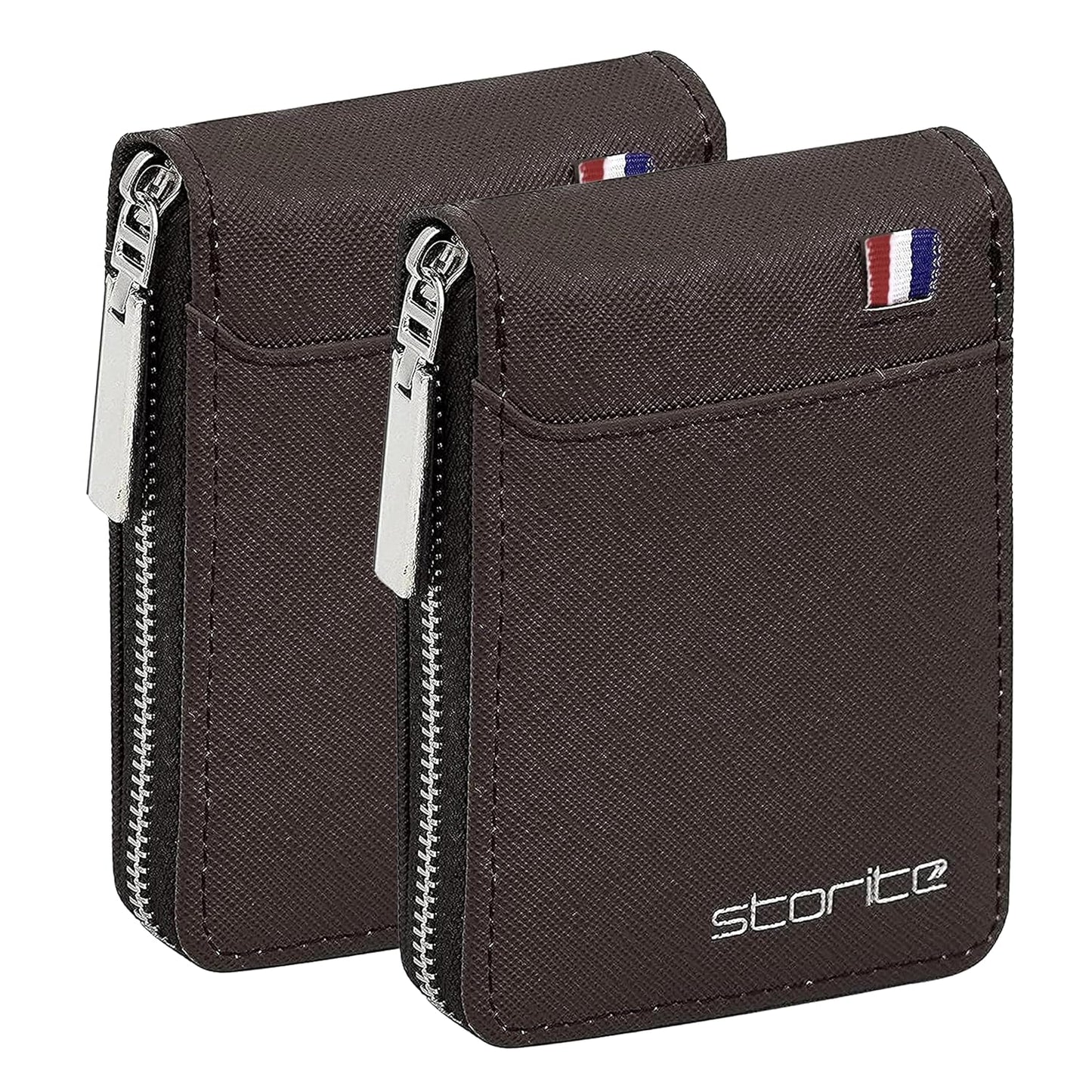 Storite PU Leather 9 Slot Vertical Credit Debit Card