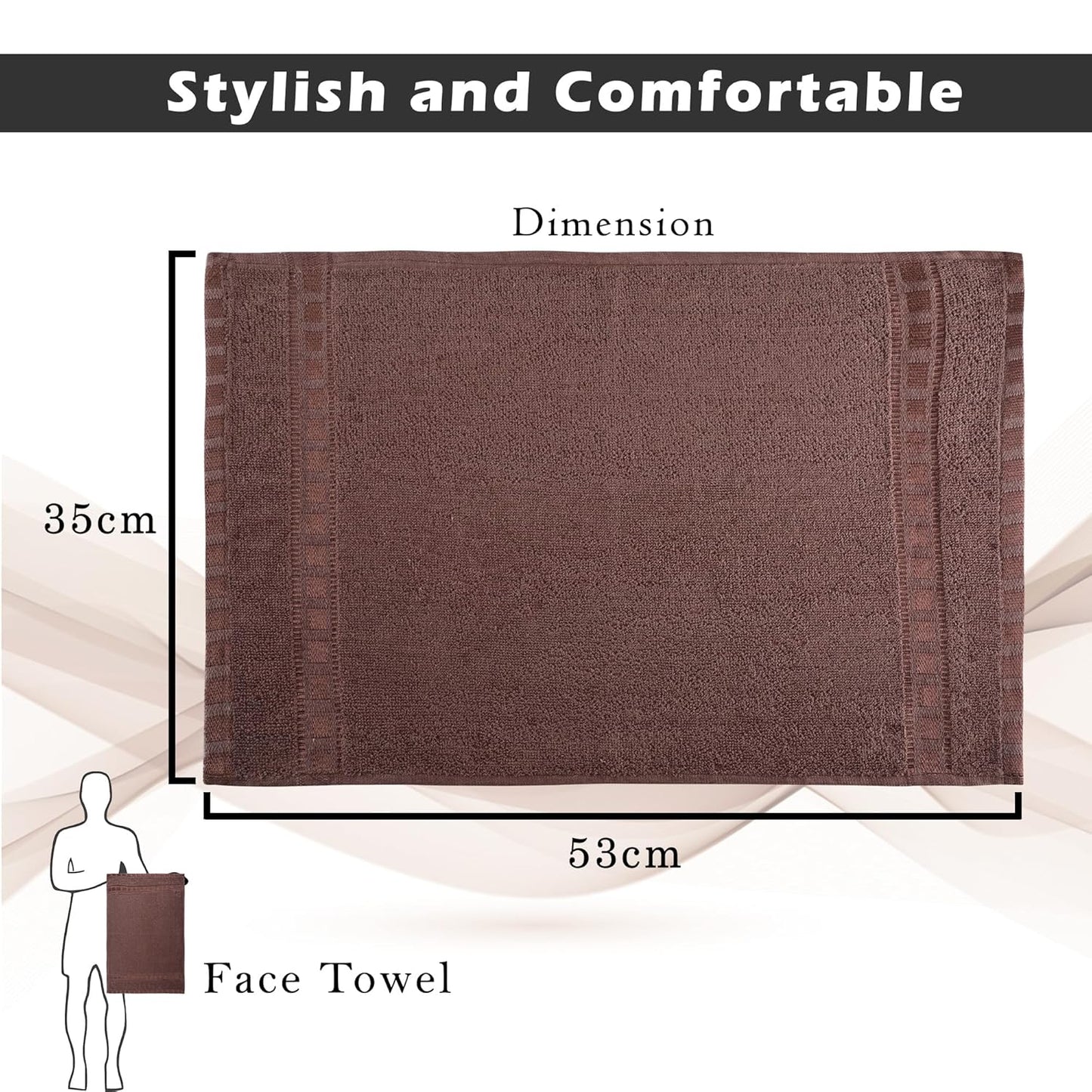 Kuber Industries Pack of 2 Cotton Hand/Face Towels