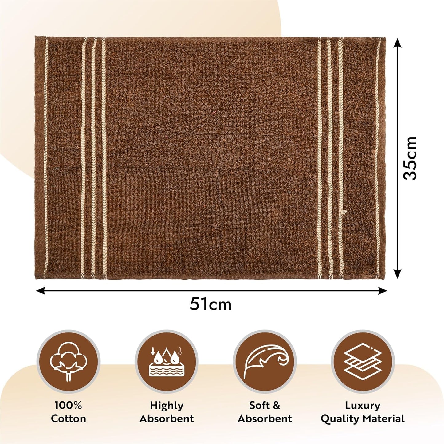 Kuber Industries Pack of 2 Cotton Hand/Face Towels