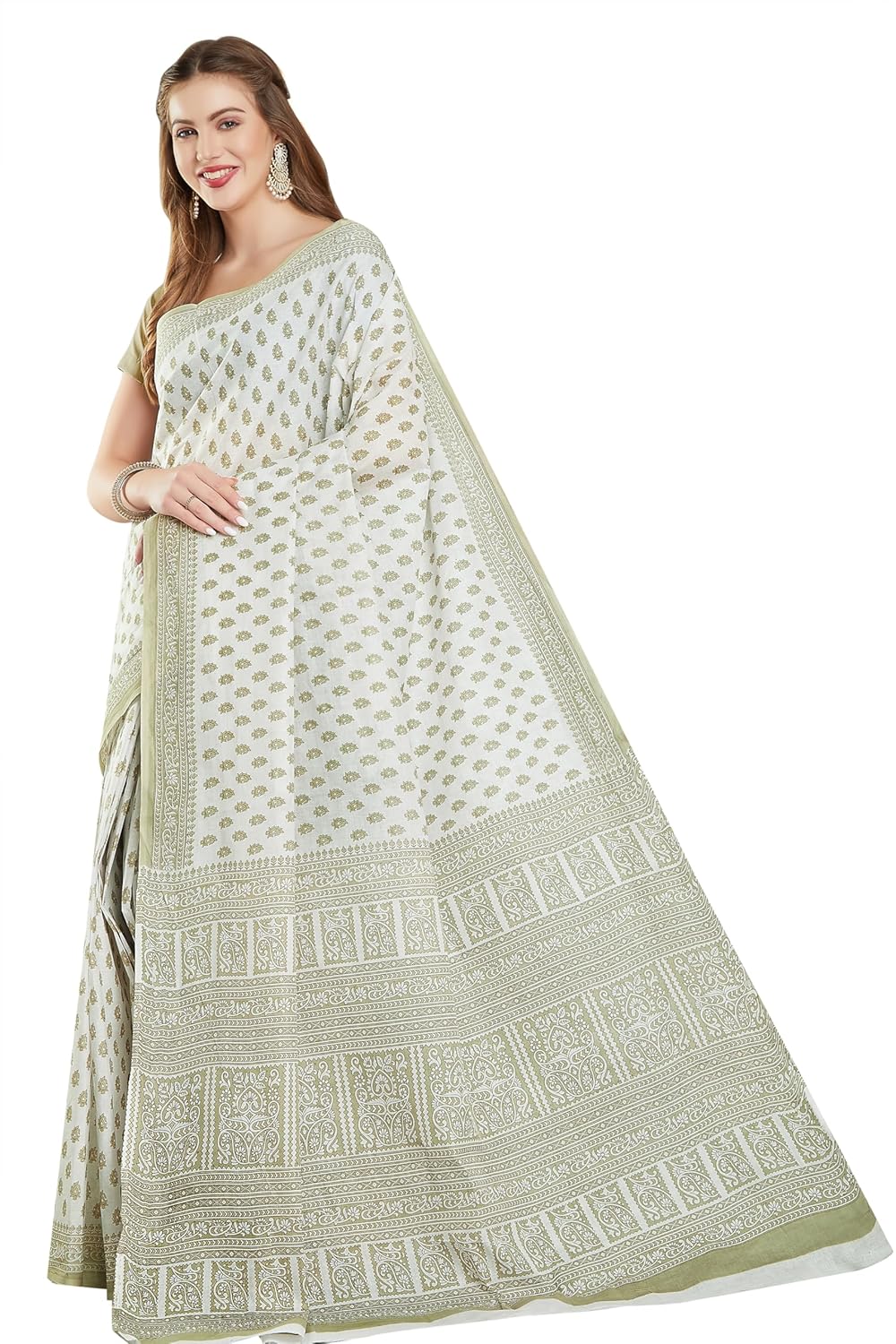 Women's Pure Cotton Printed saree