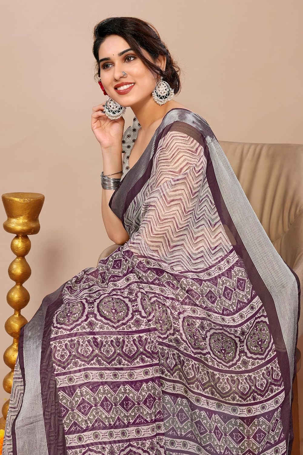 MIRCHI FASHION Women's Saree with Blouse Piece