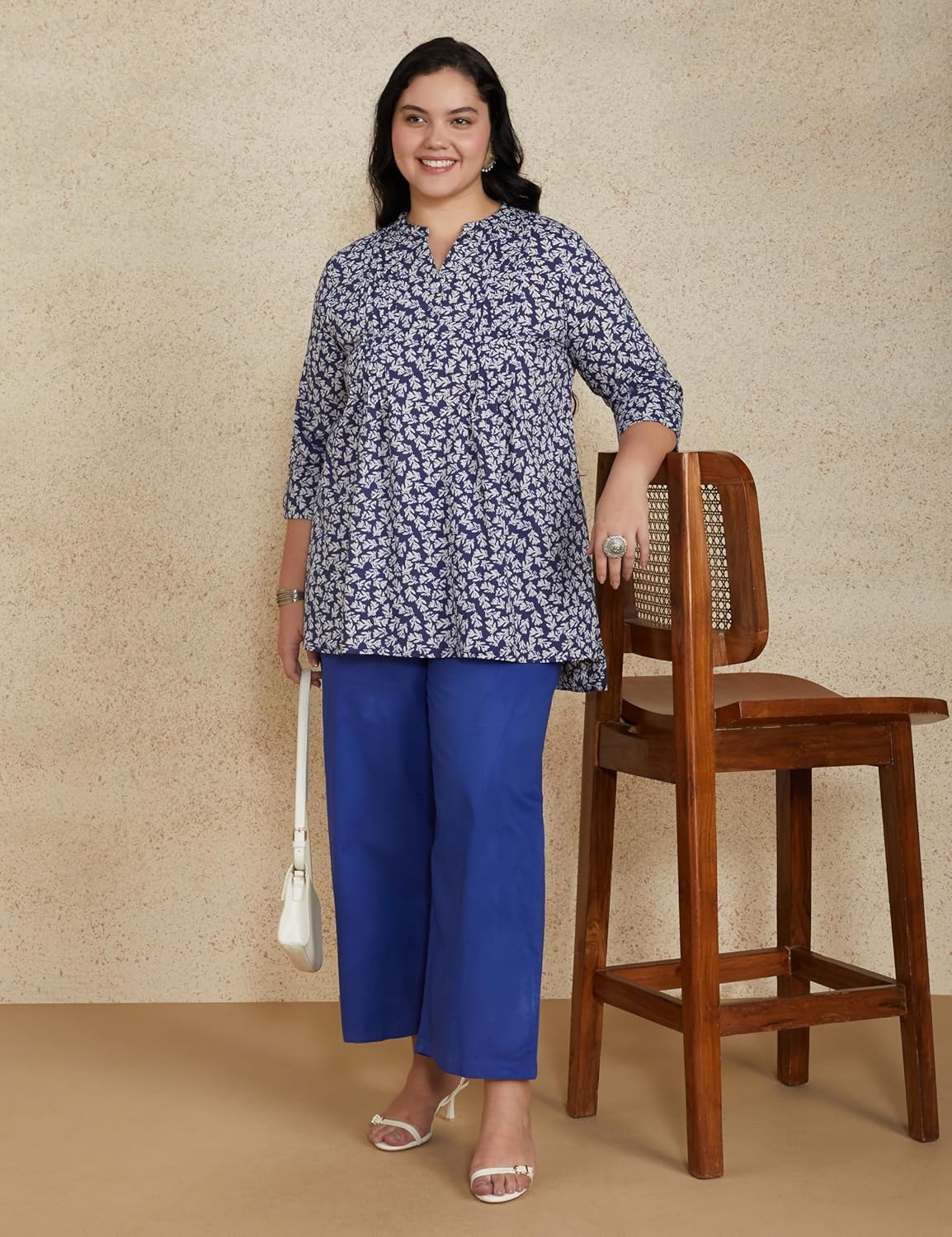 Myx Women's Cotton Printed A-line Short Kurti