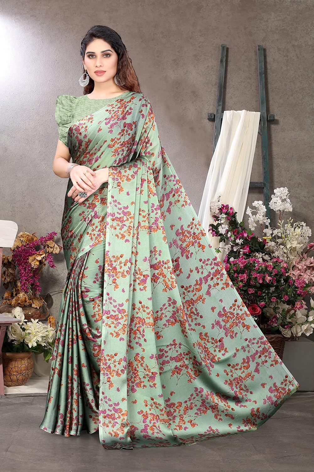 Women's Stylish Saree with Blouse Piece
