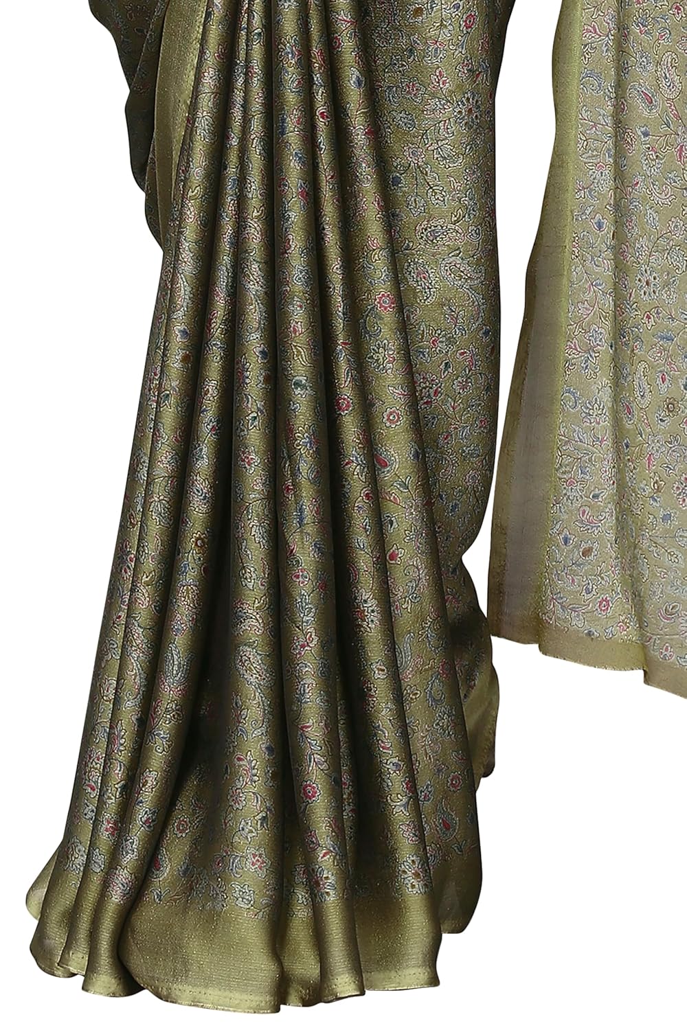 Women's Chiffon Floral Printed Saree with Blouse Piece
