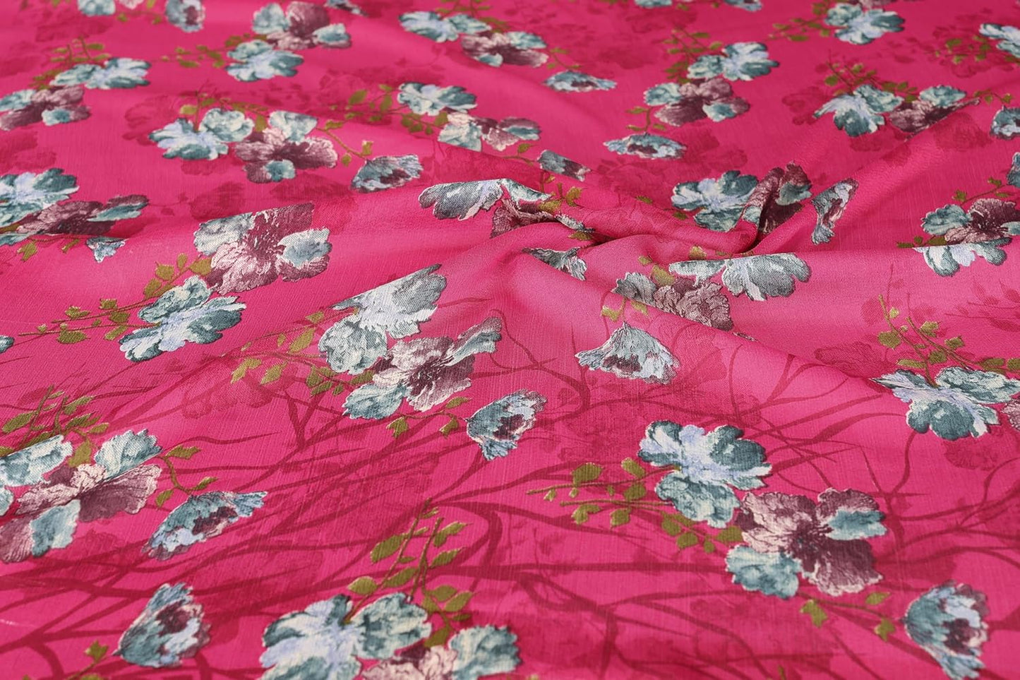 Floral Printed Saree with Blouse Piece