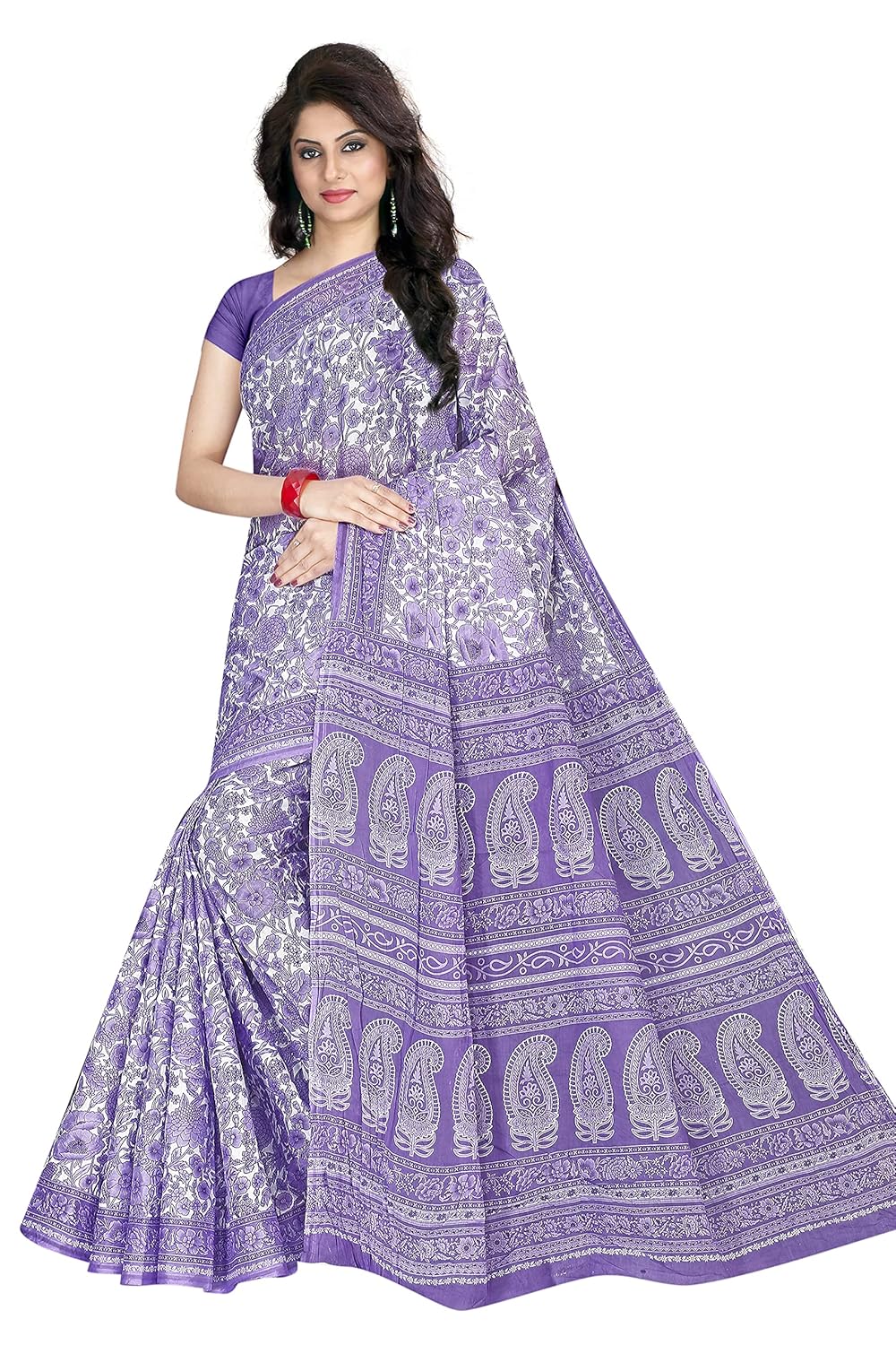 Women's Plain Weave Pure Cotton Saree