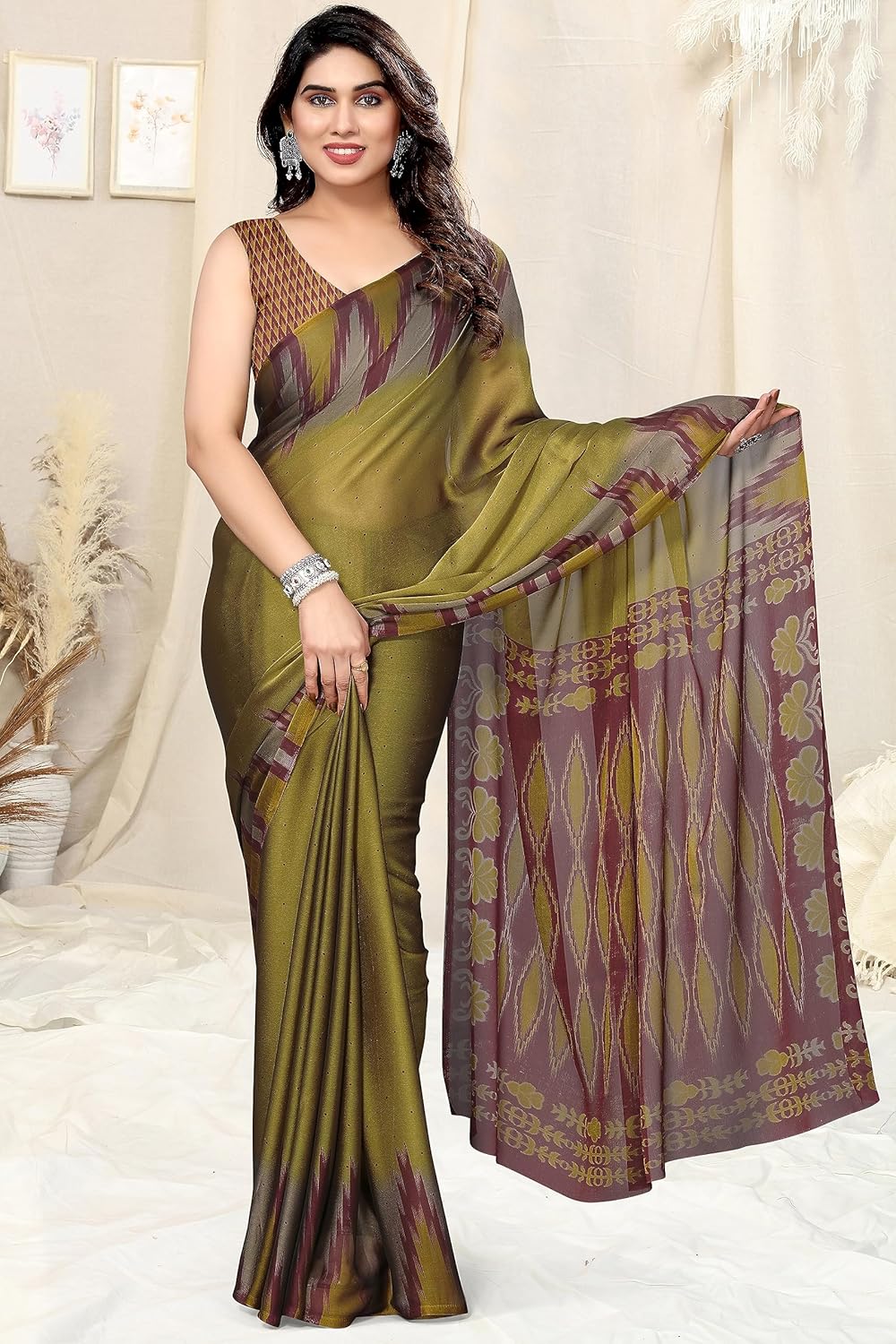 Printed Women's Saree with Blouse Piece