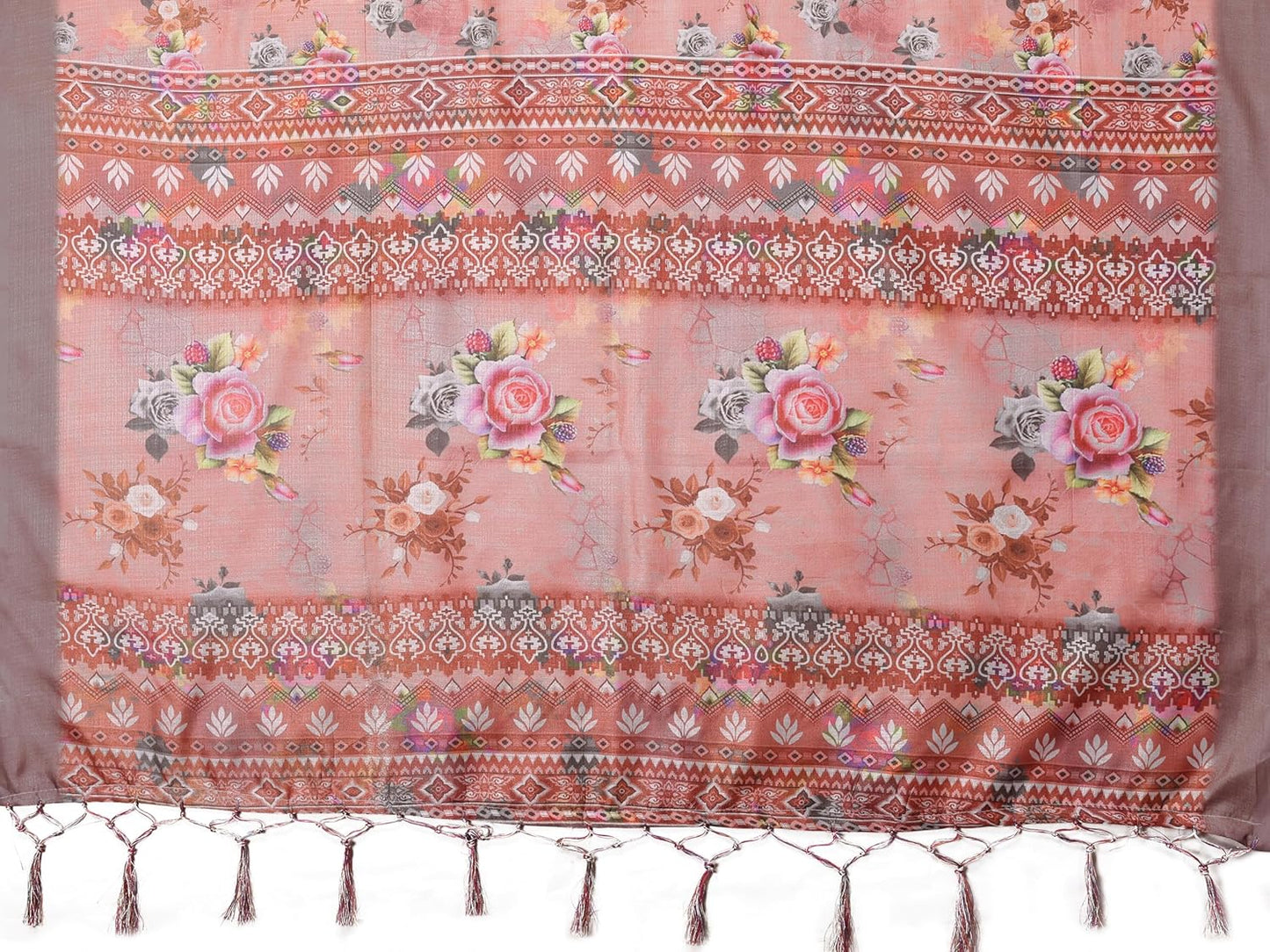 Print Art Silk Cotton Saree t Ethnic Wear for Festive