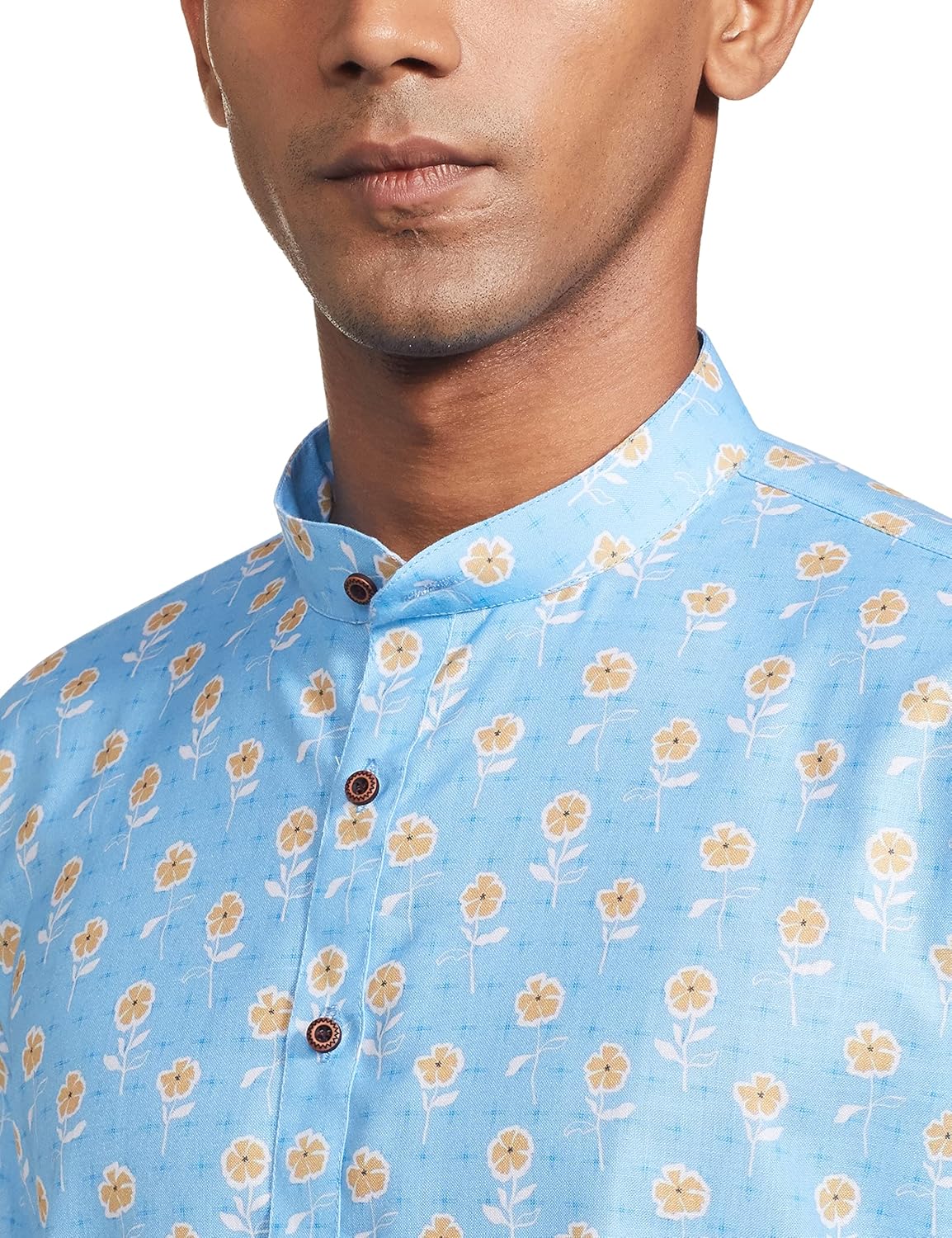 Luxrio Kurta for Men Cotton Blend Long Printed Straight Fit