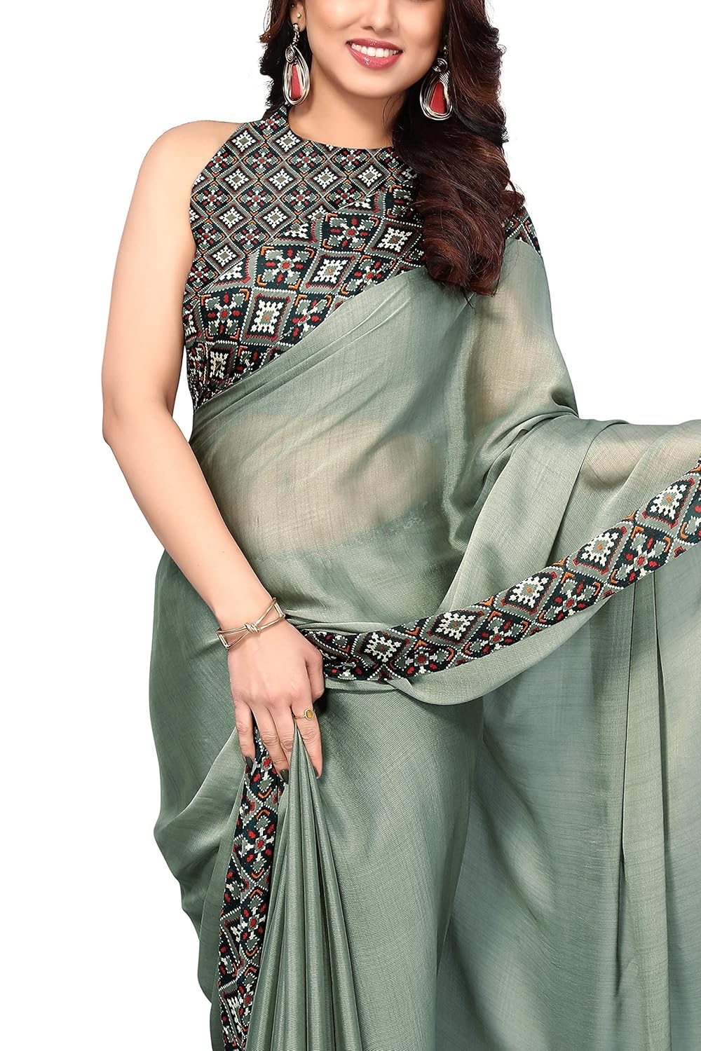 Printed Women's Saree with Blouse Piece