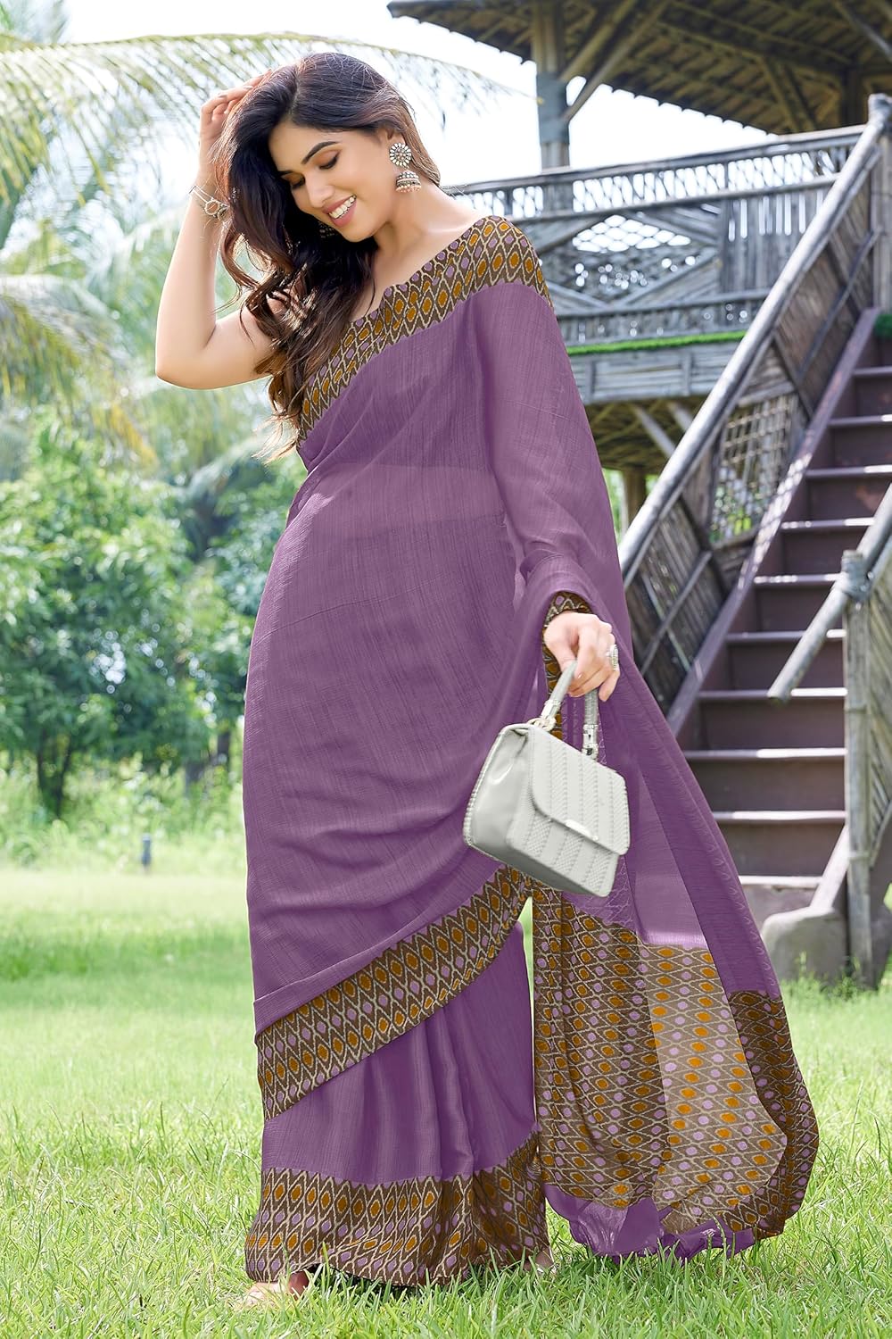 Printed Women's Saree with Blouse Piece