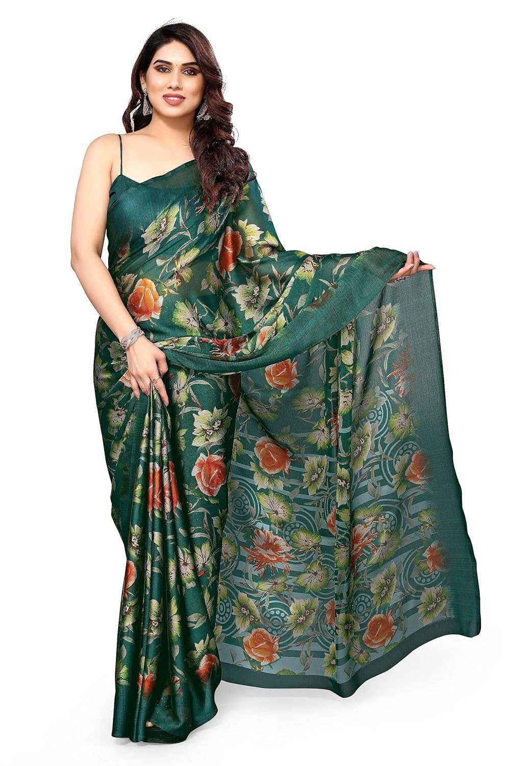 Women's Printed Saree with Blouse Piece