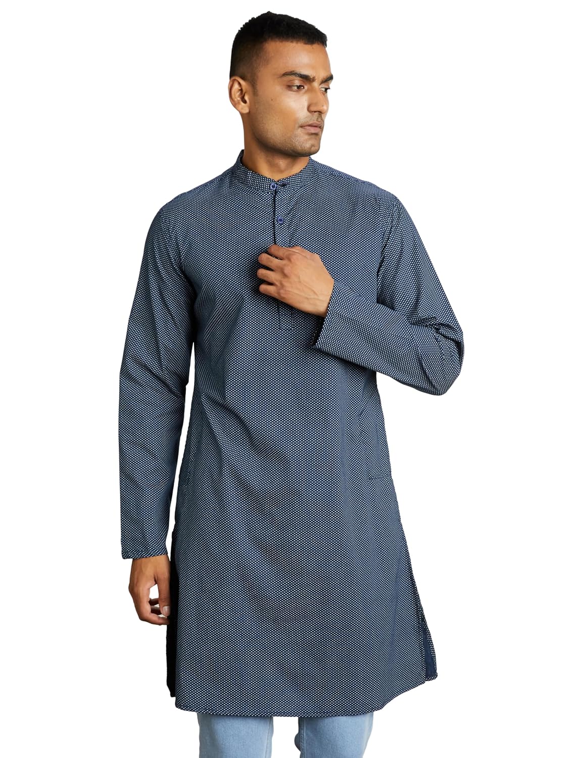 Symbol Men's Cotton Printed Long Kurta