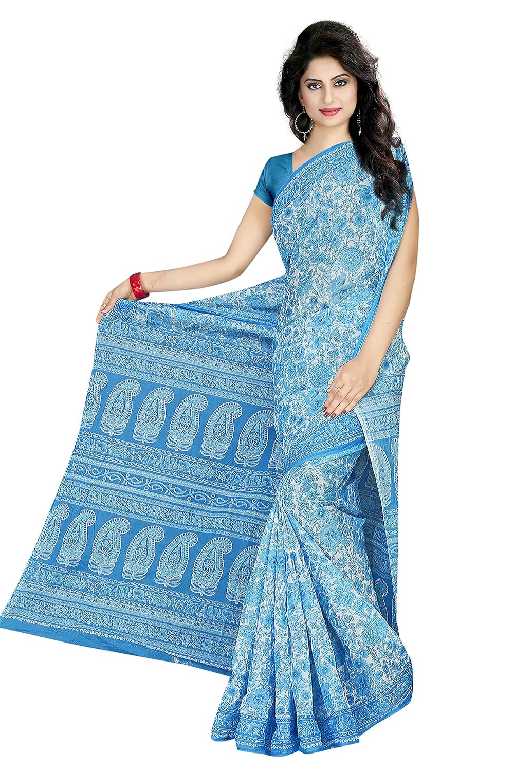 Women's Plain Weave Pure Cotton Saree