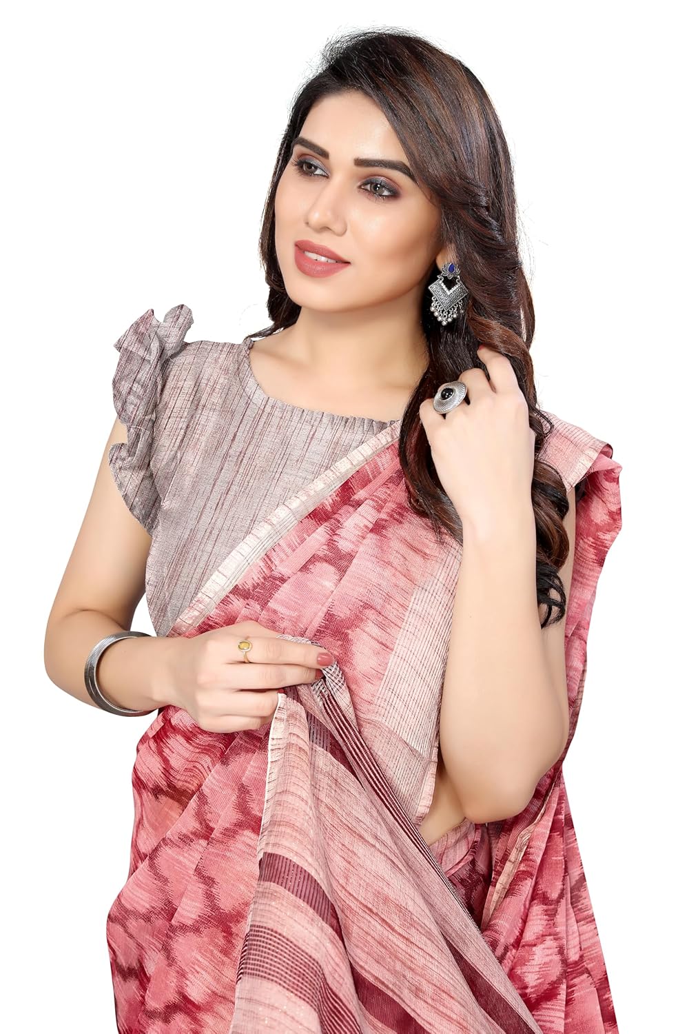 MIRCHI FASHION Women's Saree with Blouse Piece
