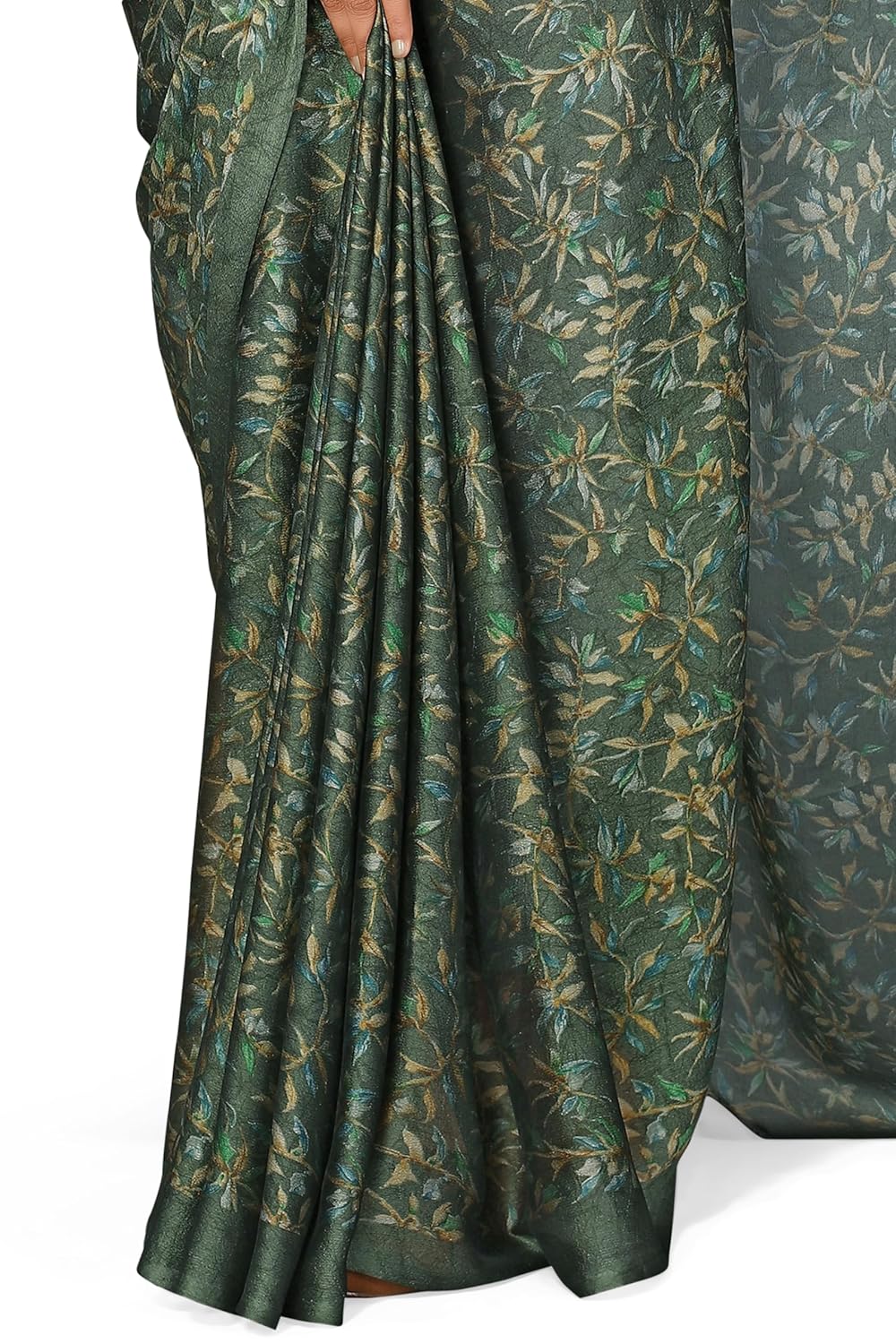 Women's Chiffon Floral Printed Saree with Blouse Piece