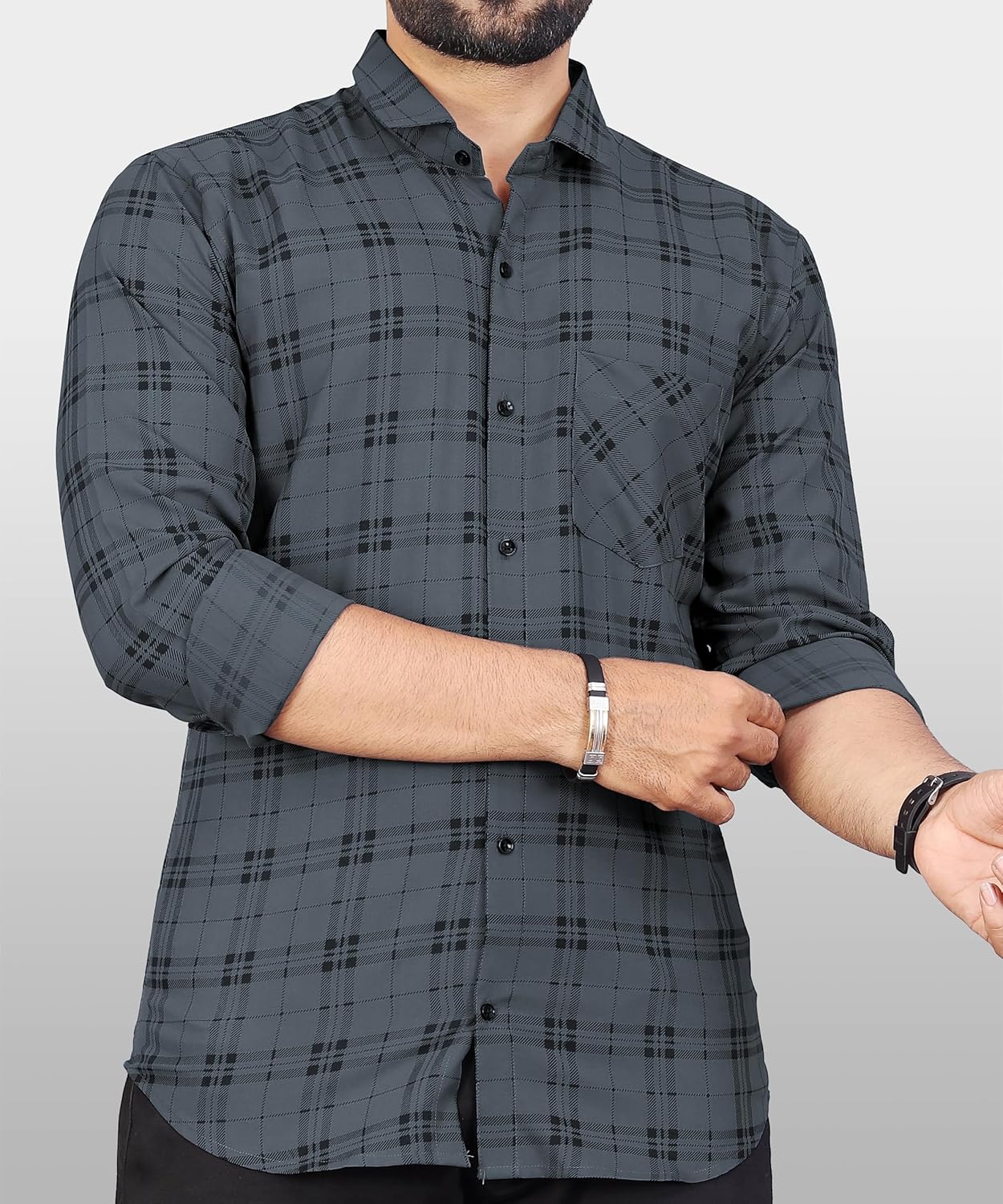 SURHI Men’s Checkerd Casual Shirt – Stylish, Comfortable