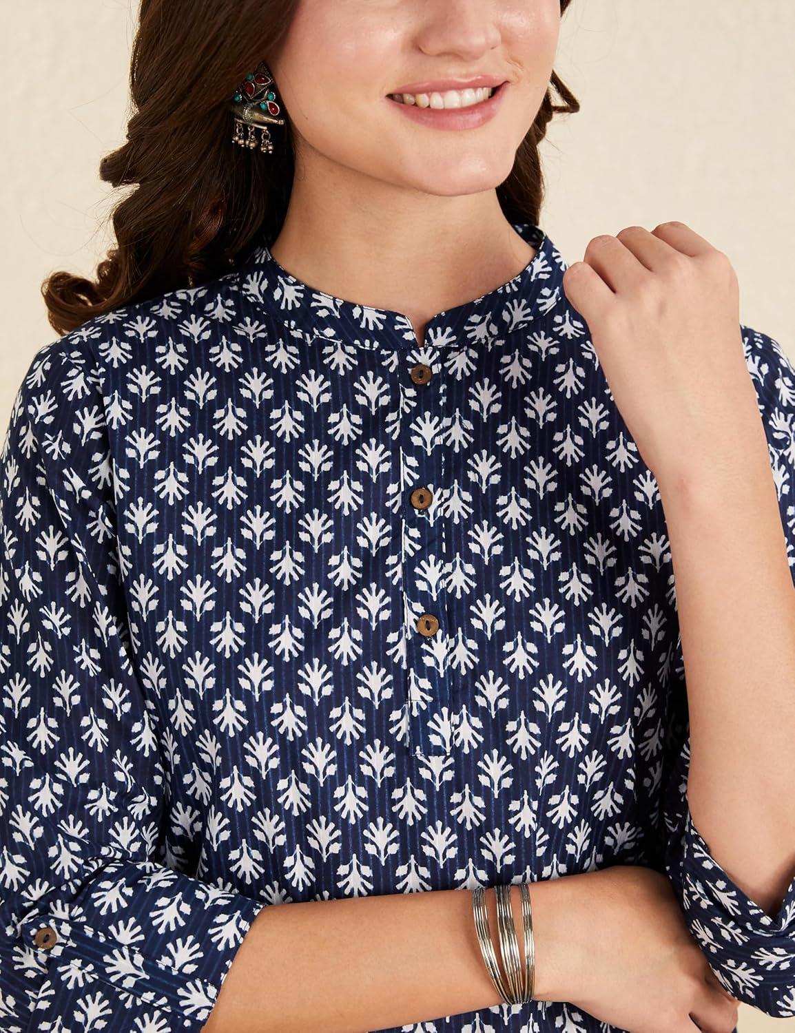 Myx Women's Cotton Regular Fit Casual Kurti