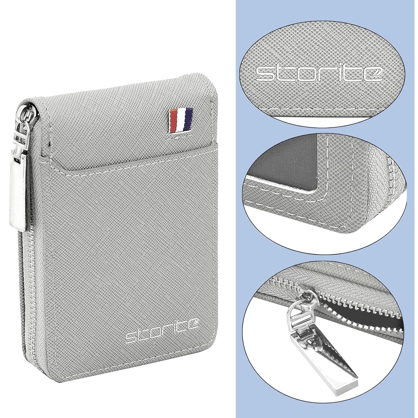 Storite PU Leather 9 Slot Vertical Credit Debit Card