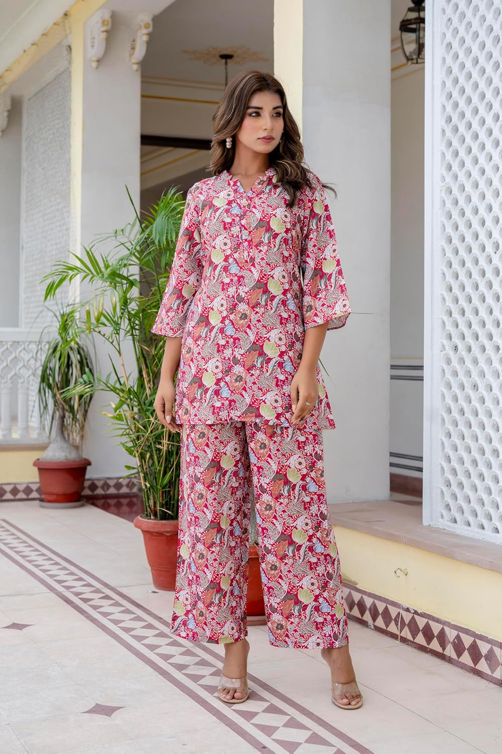 Yashika Women Trendy Printed Cotton Blend Straight