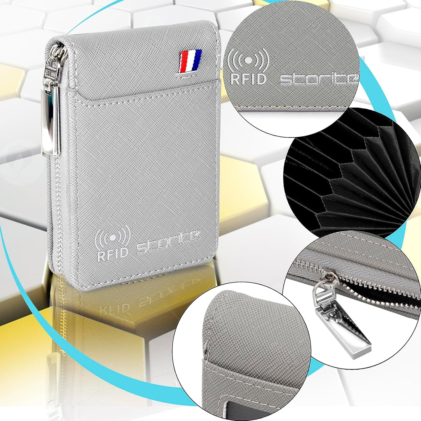Storite PU Leather 9 Slot Vertical Credit Debit Card