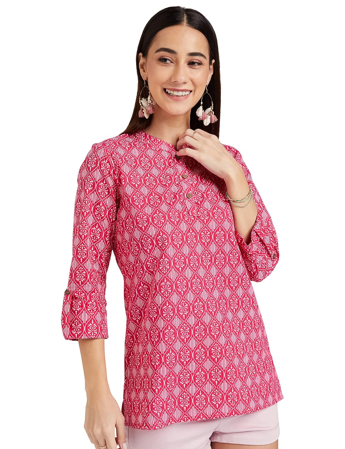 Myx Women's Cotton Regular Fit Casual Kurti