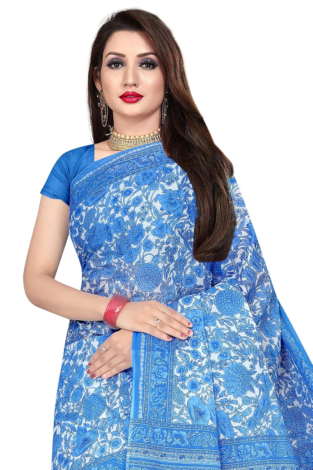 Women's Plain Weave Pure Cotton Saree