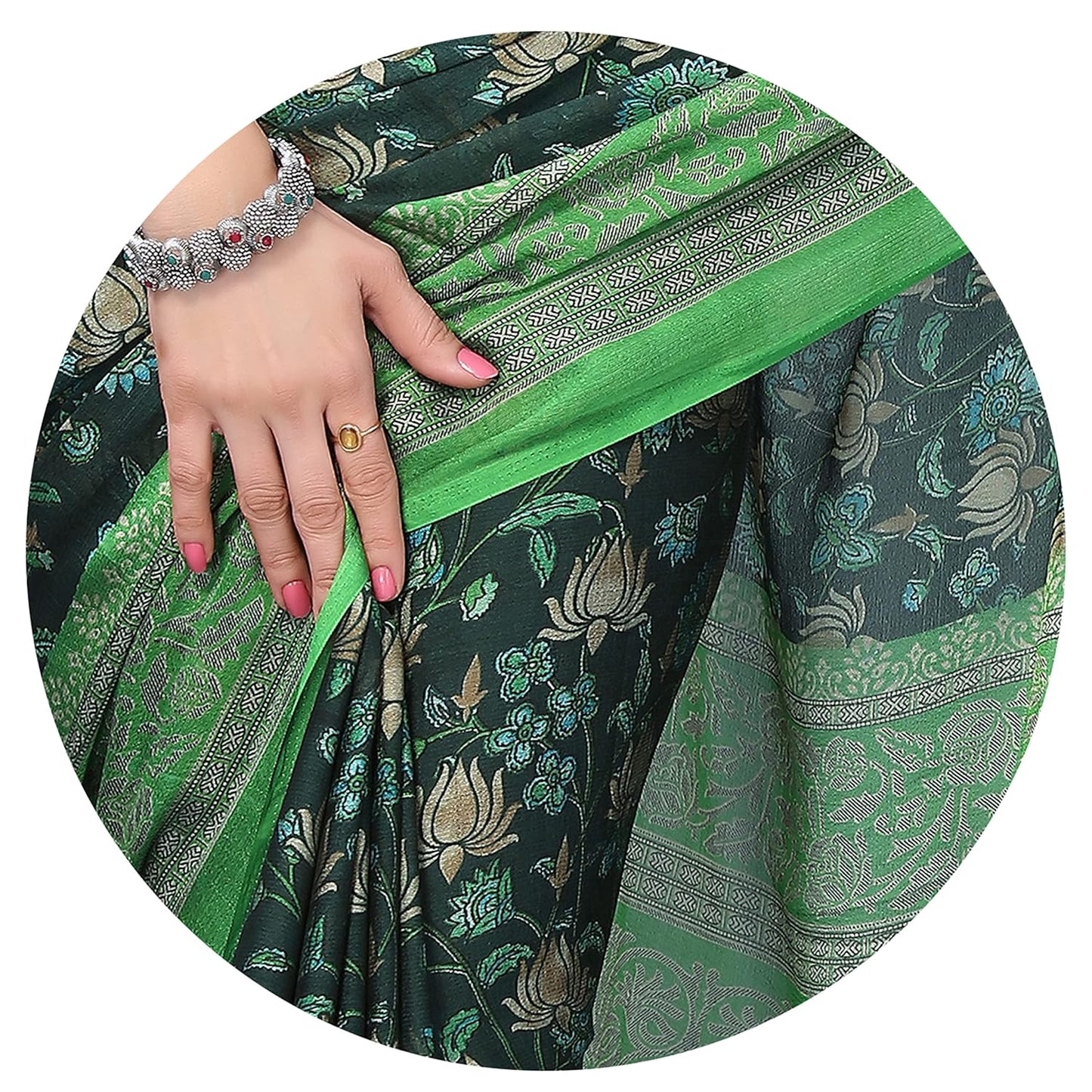 Women's Printed Saree with Blouse Piece