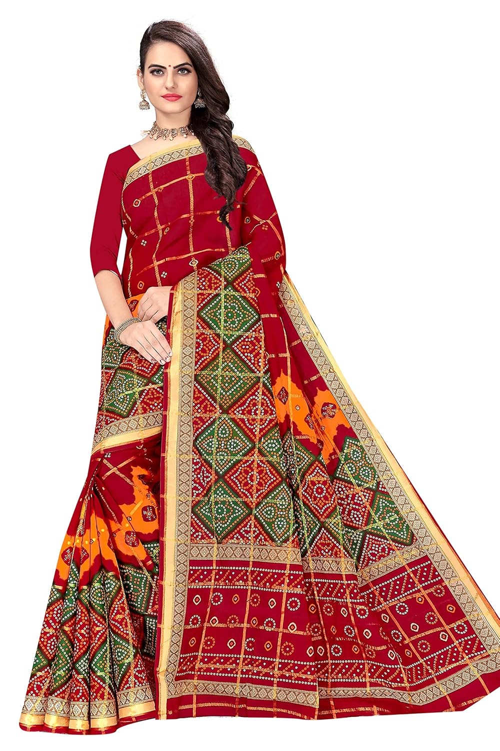 Women's Pure Cotton i Saree Without Blouse Piece