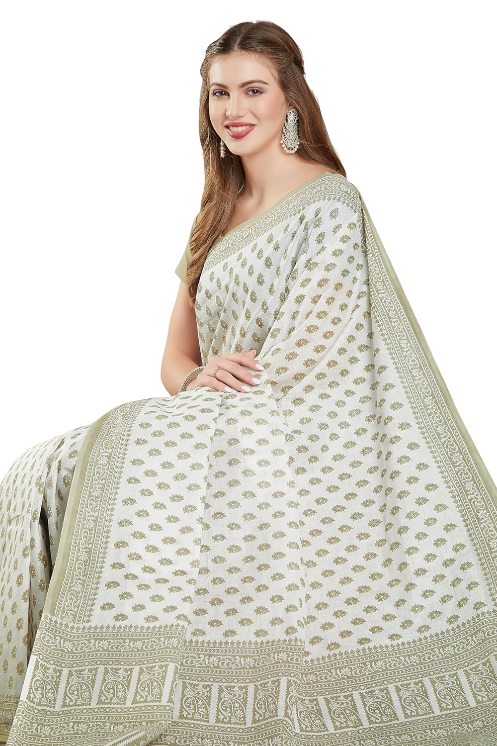 Women's Pure Cotton Printed saree