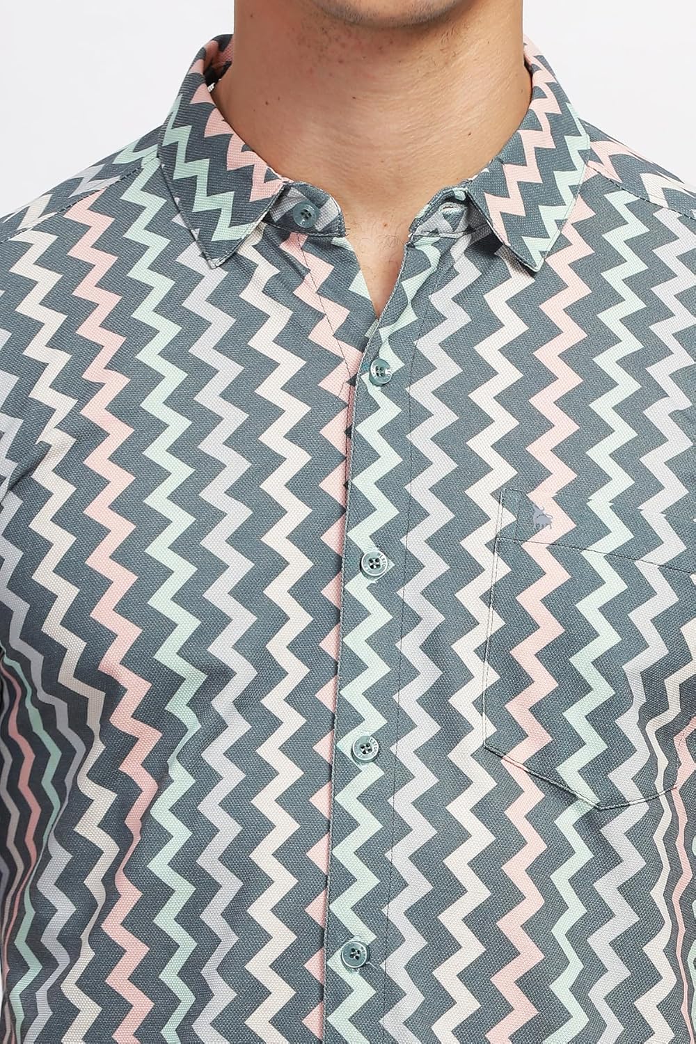 BULLMER Trendy Regular Fit Printed Causal Shirt for Men