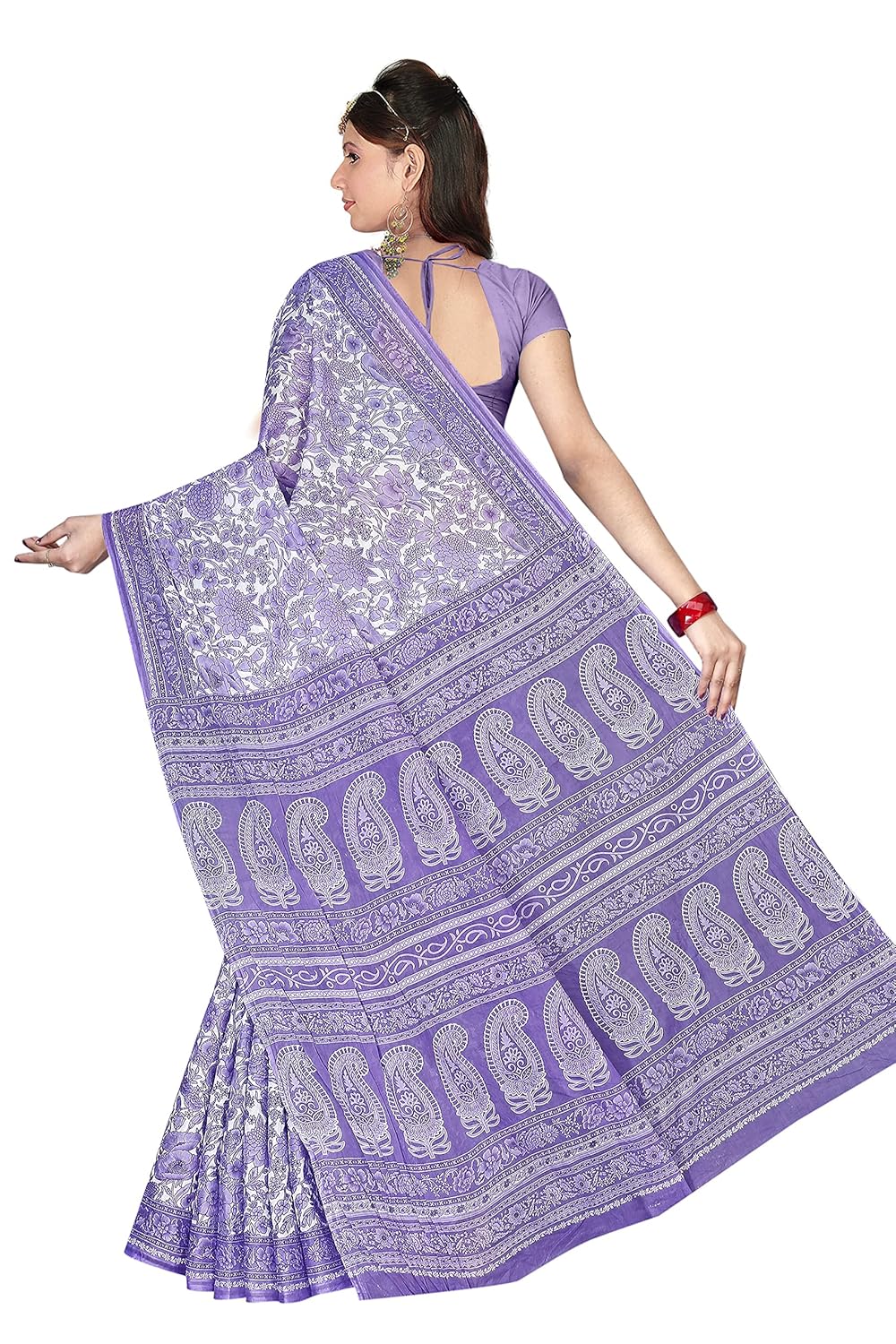 Women's Plain Weave Pure Cotton Saree
