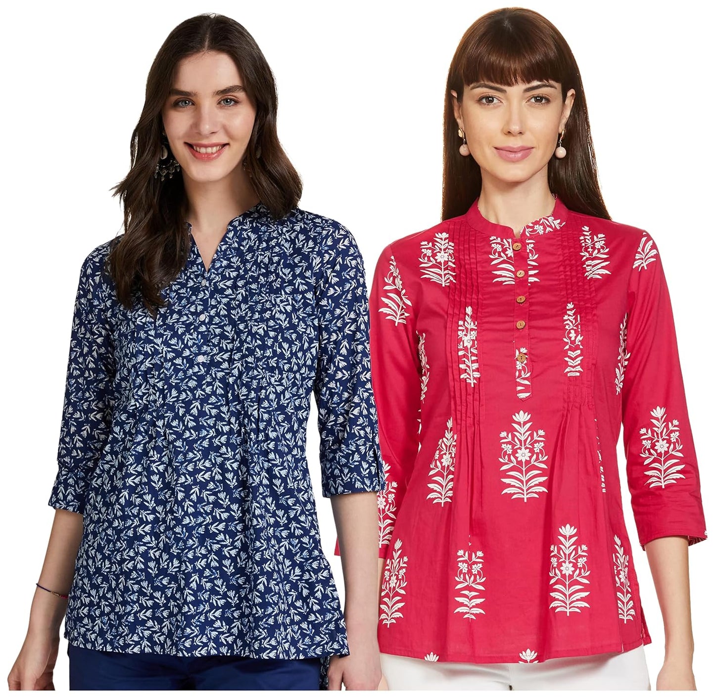 Myx Women's Cotton Printed A-line Short Kurti