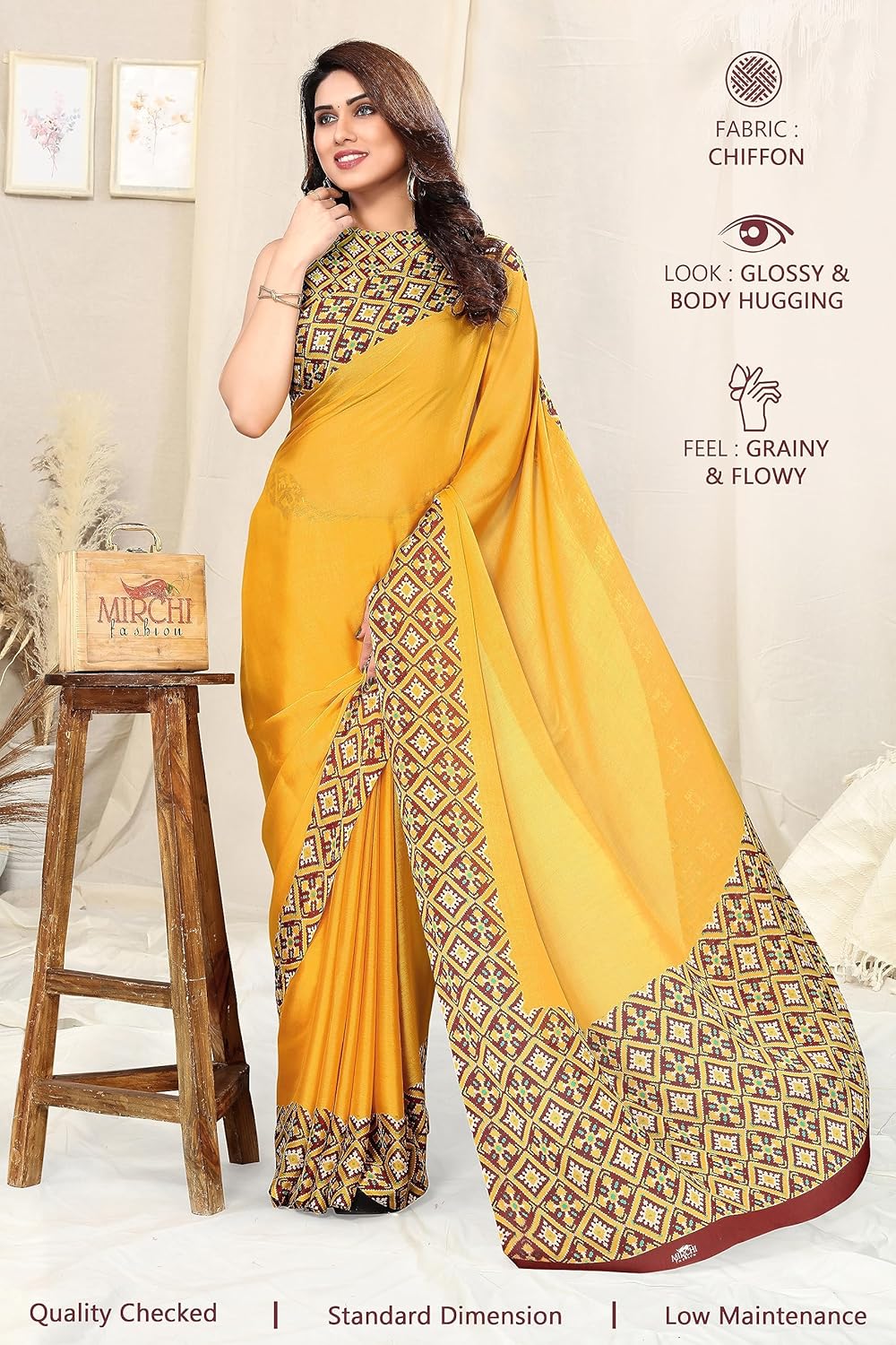 Printed Women's Saree with Blouse Piece