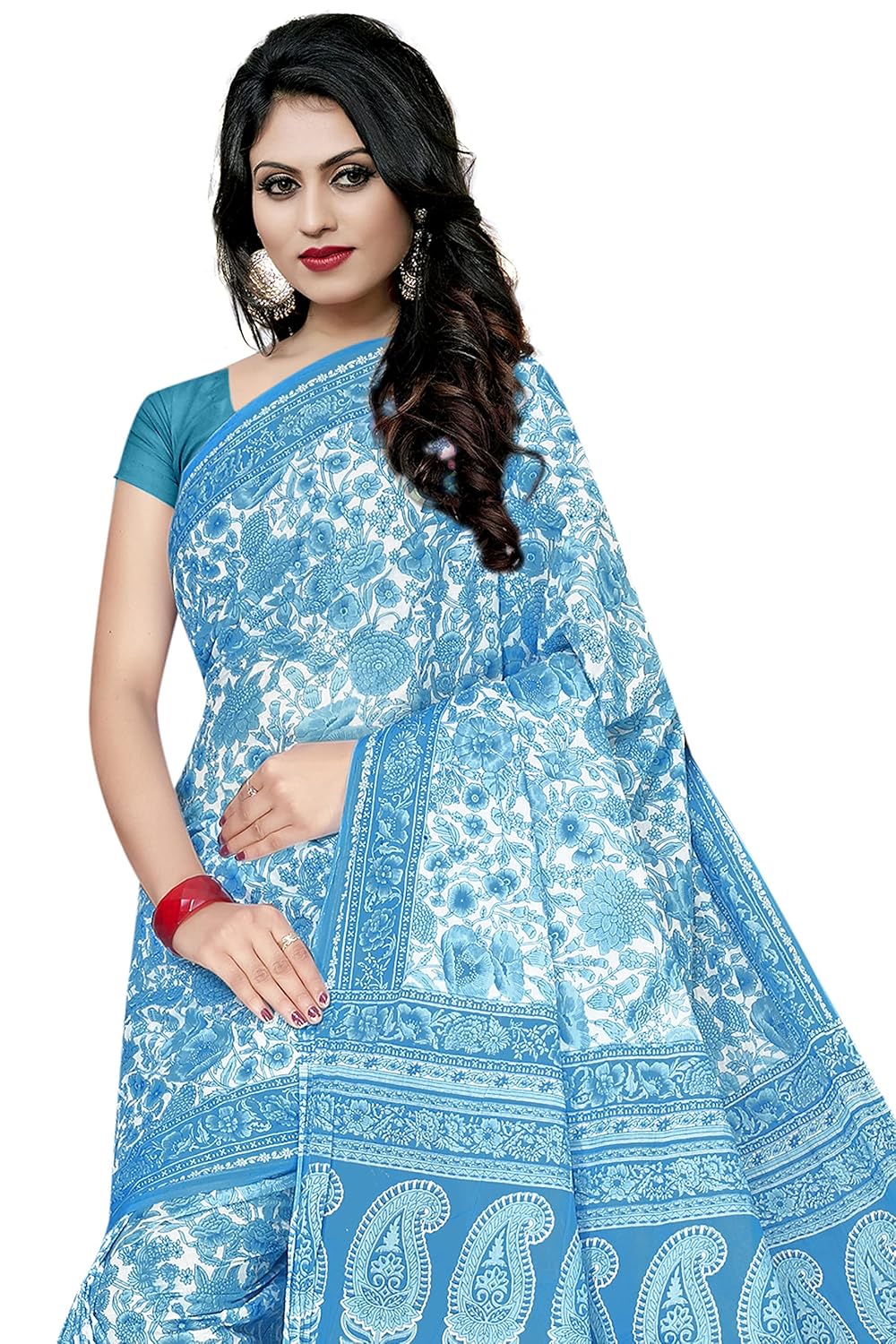 Women's Plain Weave Pure Cotton Saree