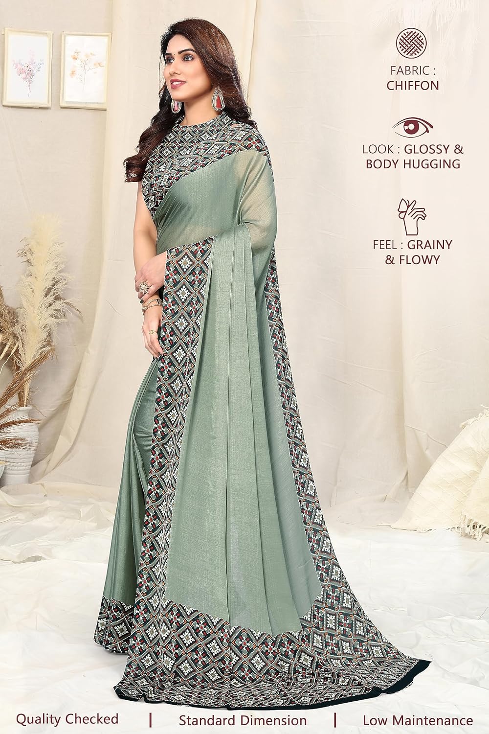 Printed Women's Saree with Blouse Piece