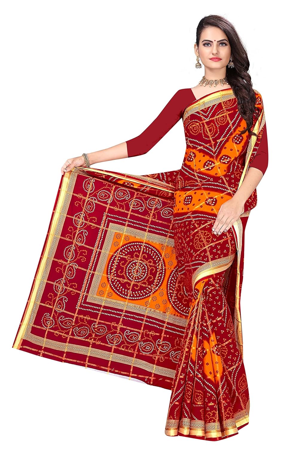 Women's Pure Cotton i Saree Without Blouse Piece
