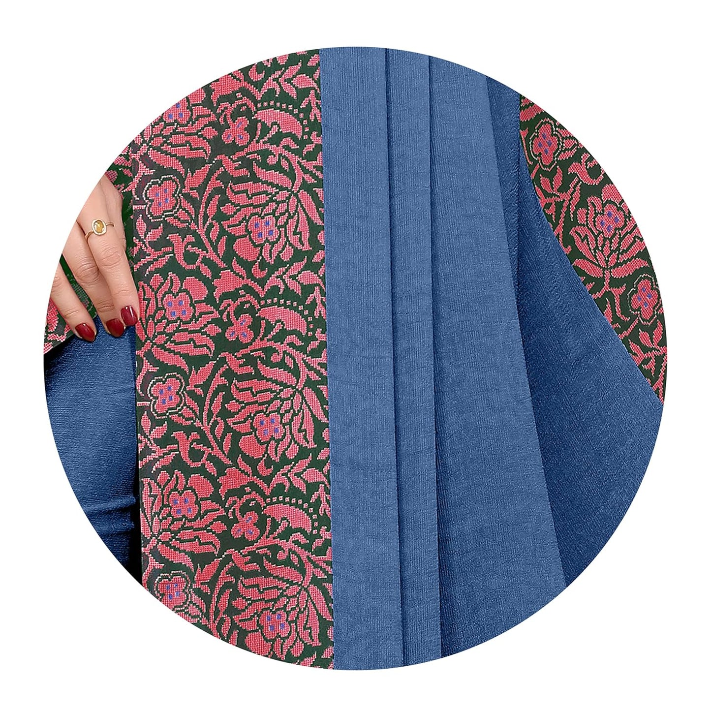 Women's Design Printed Saree with Blouse Piece