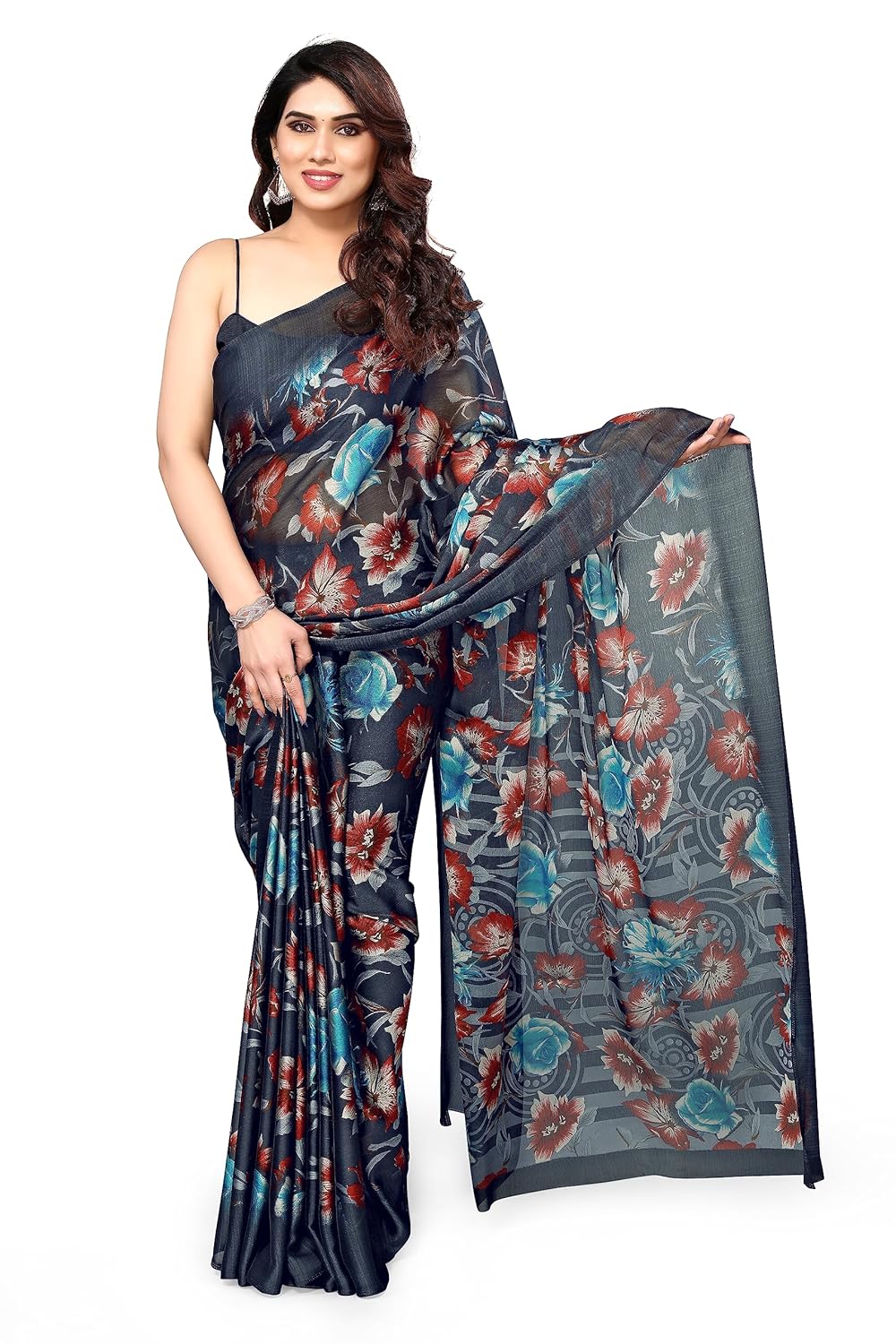 Women's Printed Saree with Blouse Piece