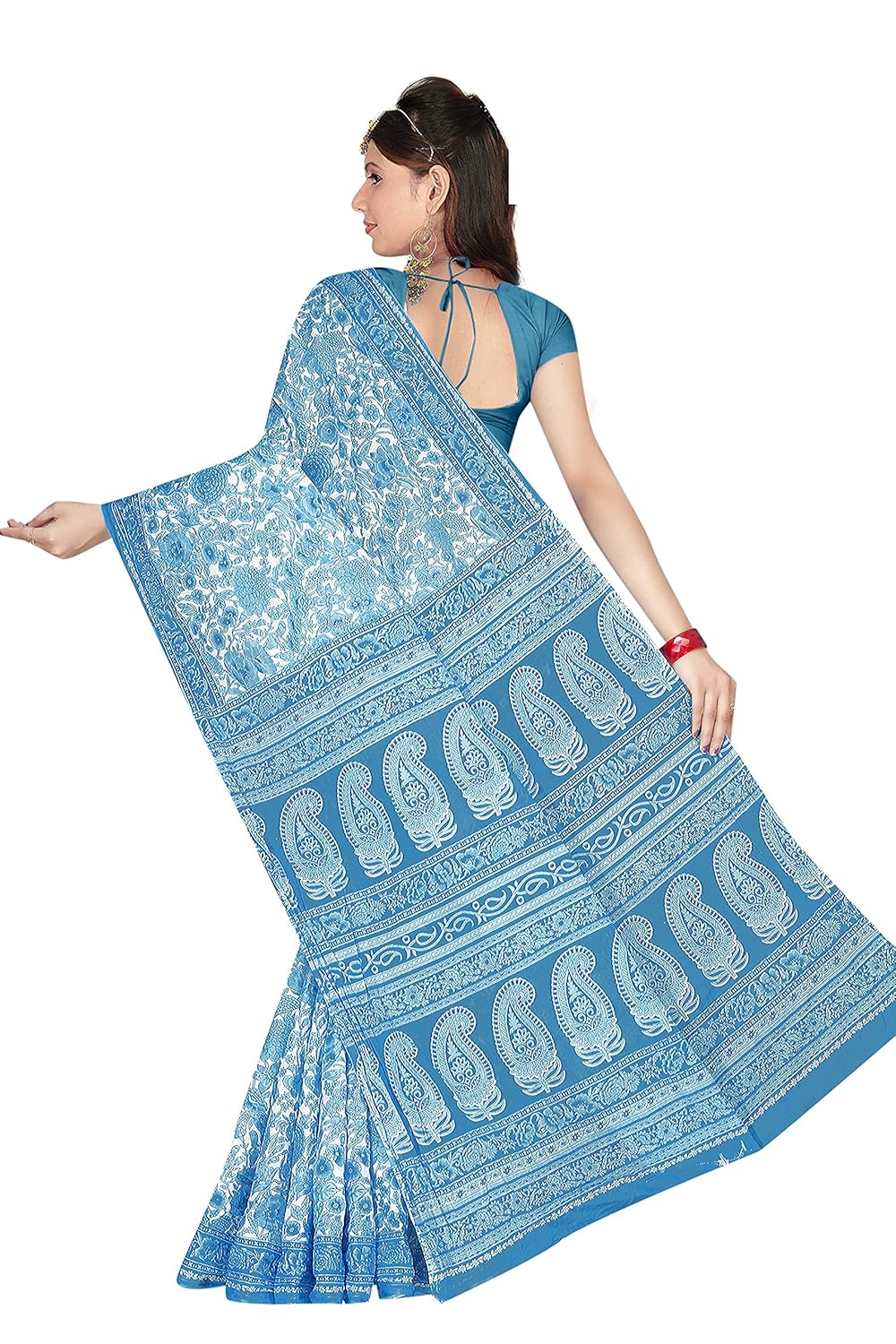 Women's Plain Weave Pure Cotton Saree