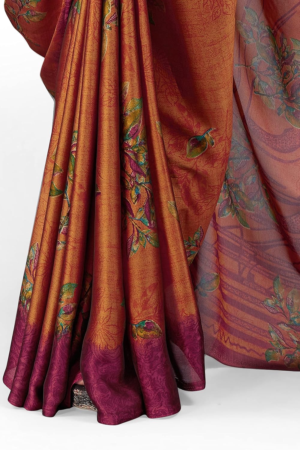 Women's Stylish Chiffon Print Saree with Blouse Piece