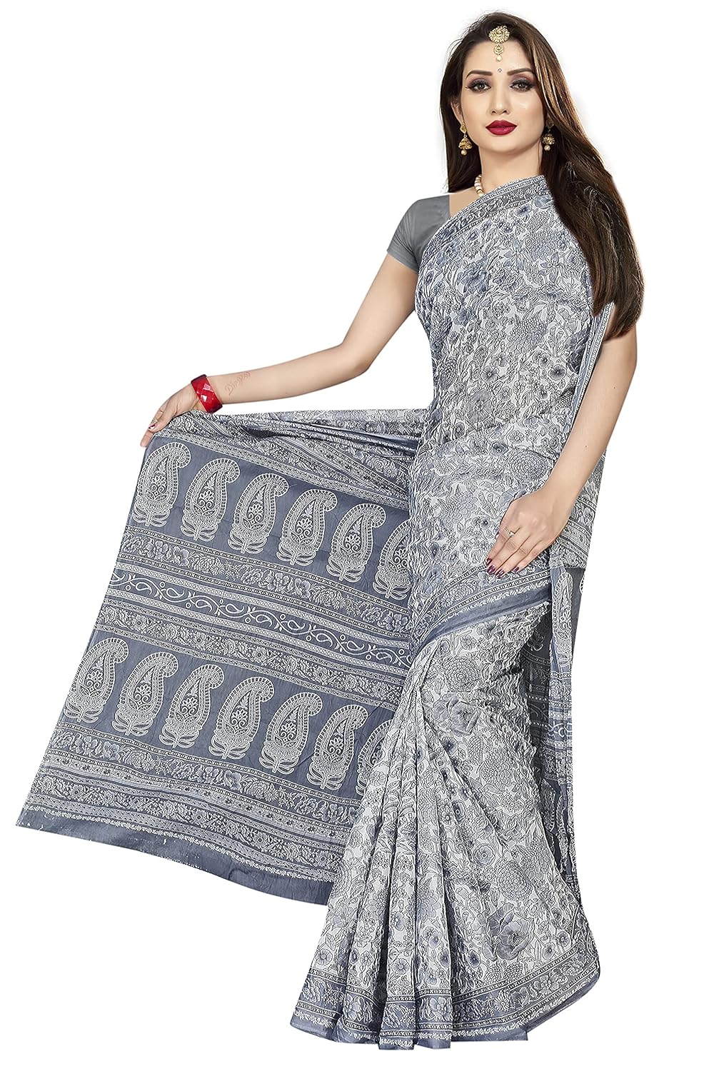 Women's Plain Weave Pure Cotton Saree