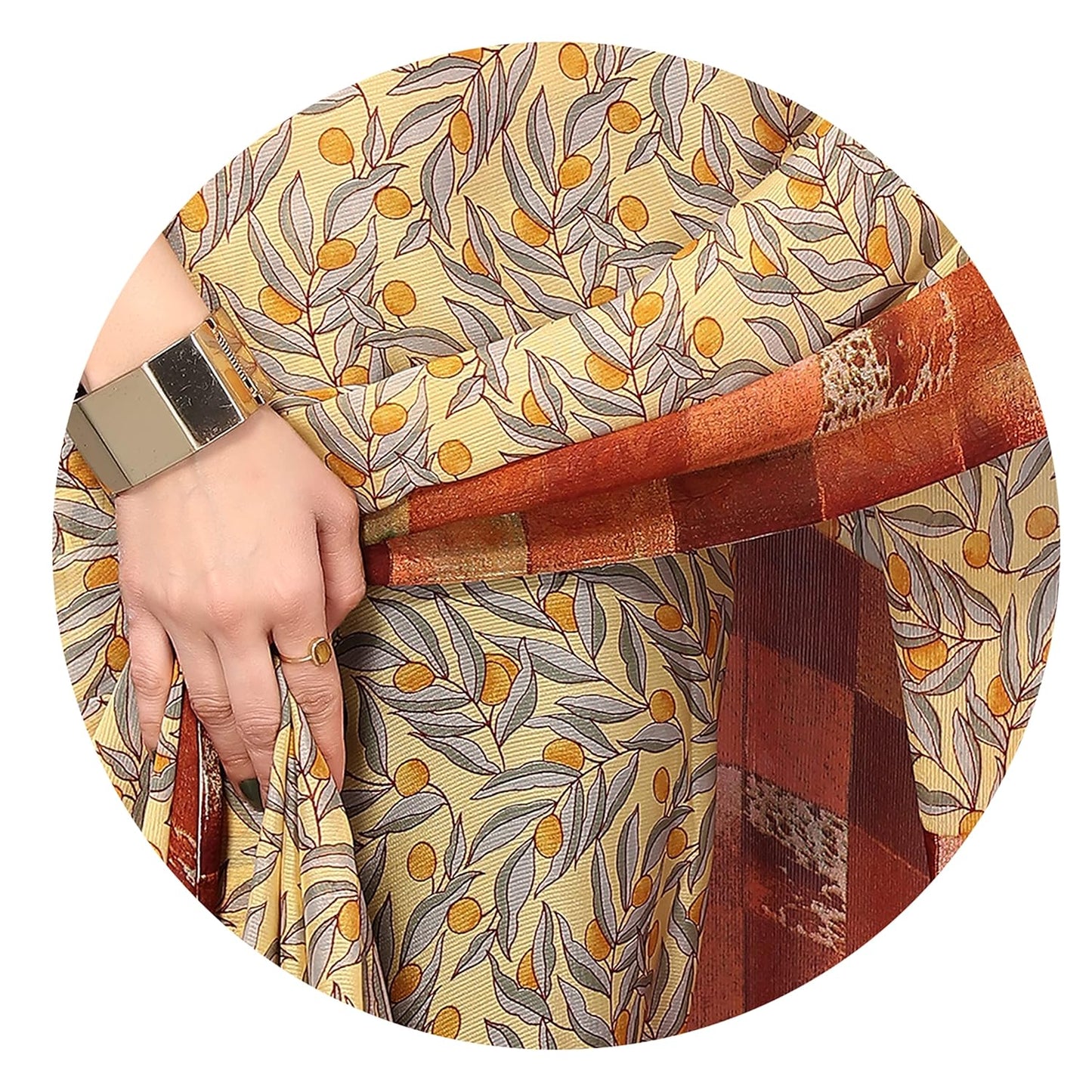Women's Stylish Chiffon Print Saree with Blouse Piece
