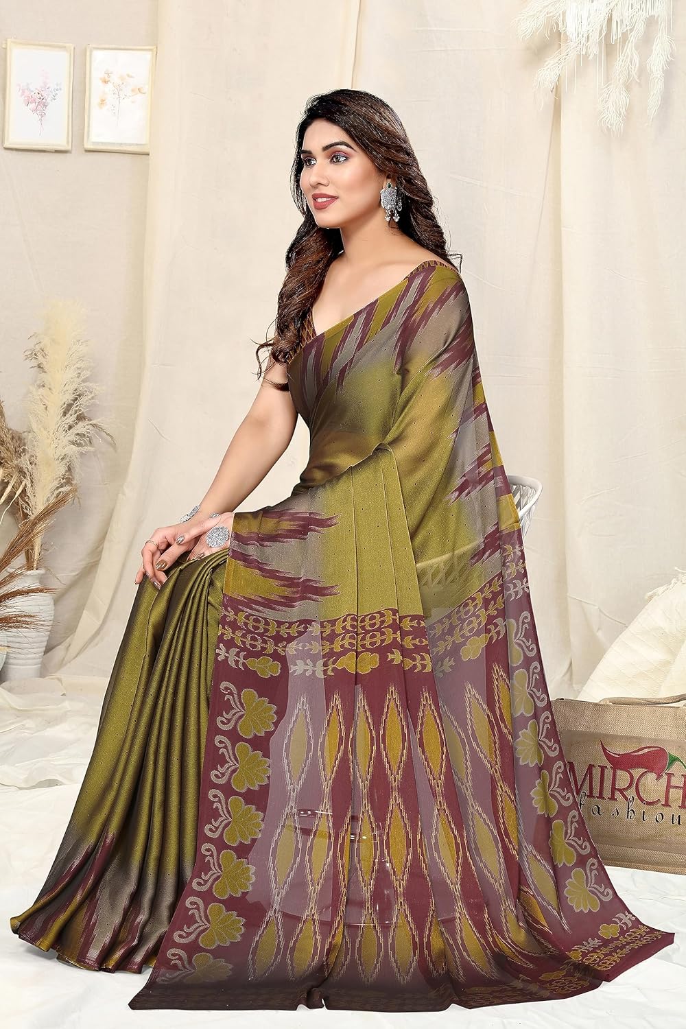 Printed Women's Saree with Blouse Piece