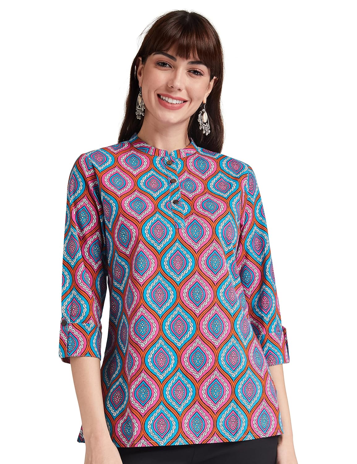 Myx Women's Cotton Regular Fit Casual Kurti