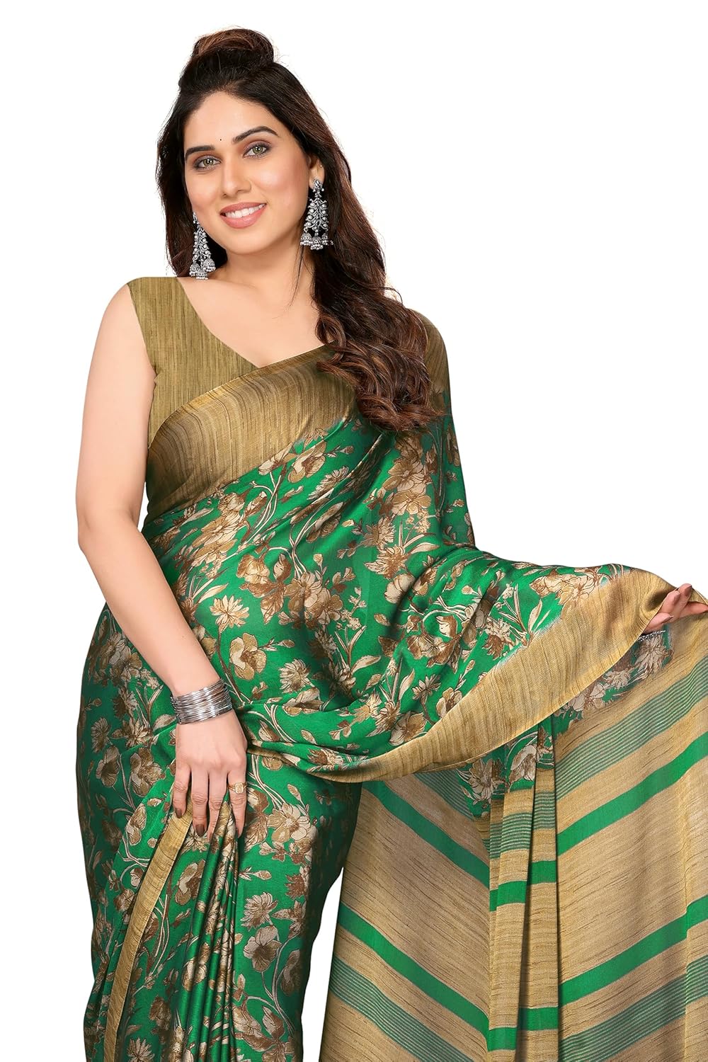 Women's Printed Saree with Blouse Piece