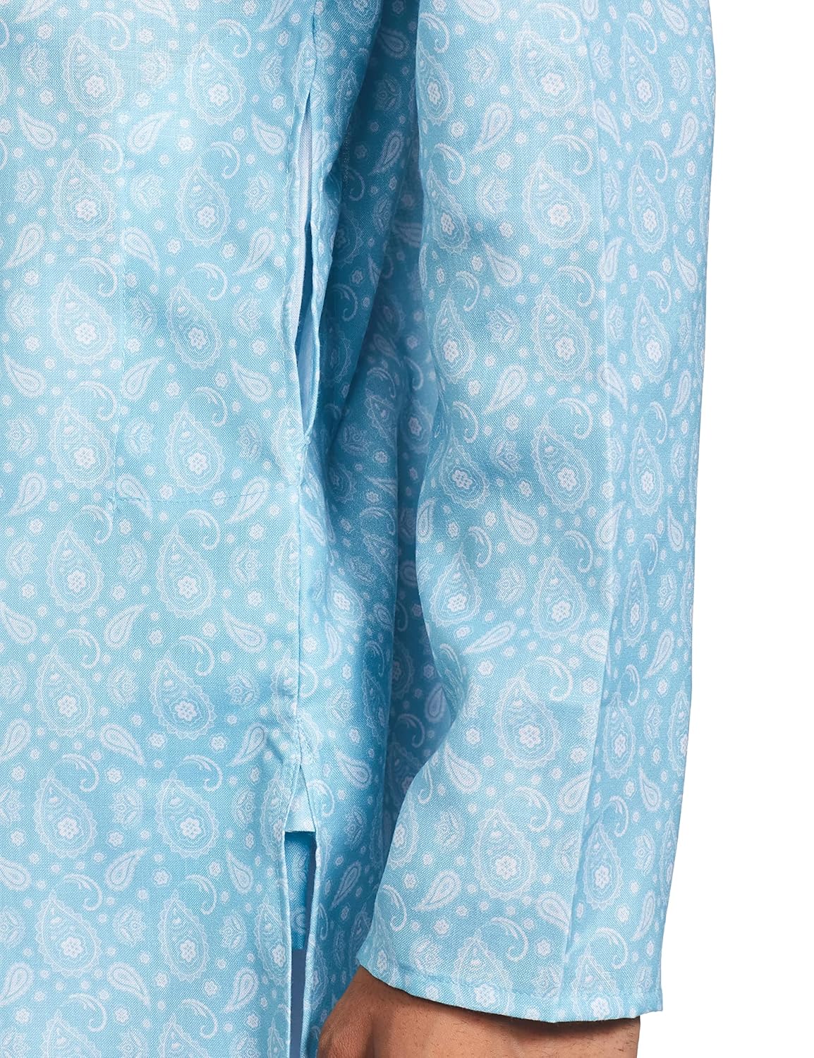 Luxrio Kurta for Men Cotton Blend Long Printed Straight Fit