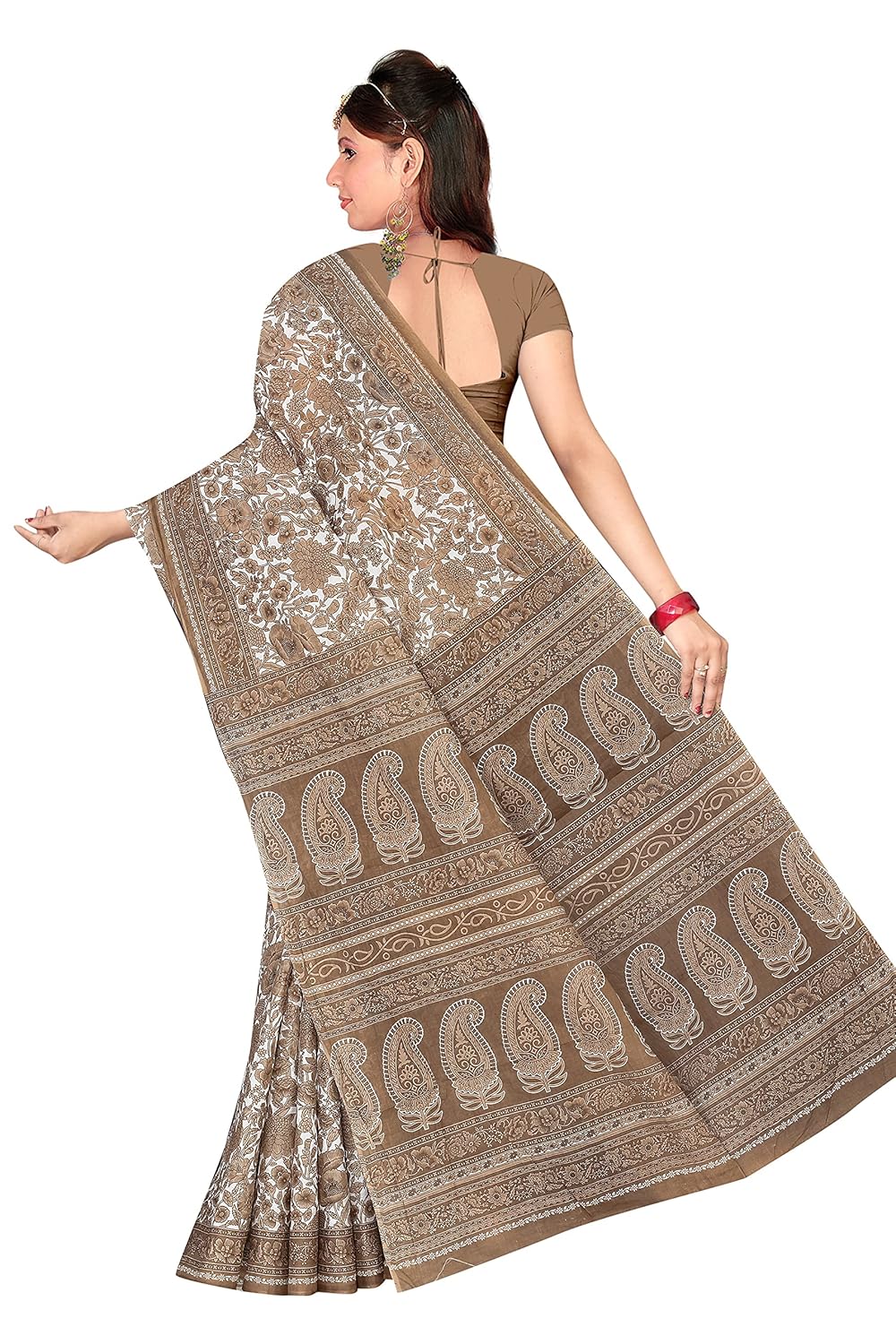 Women's Plain Weave Pure Cotton Saree