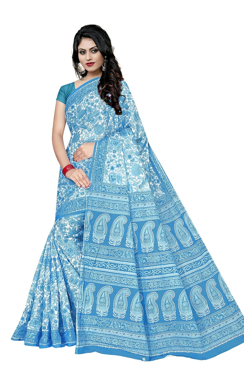 Women's Plain Weave Pure Cotton Saree