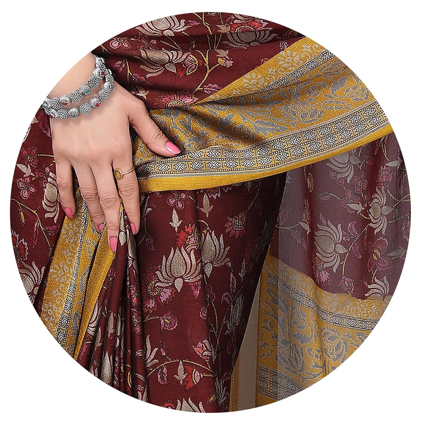 Women's Printed Saree with Blouse Piece